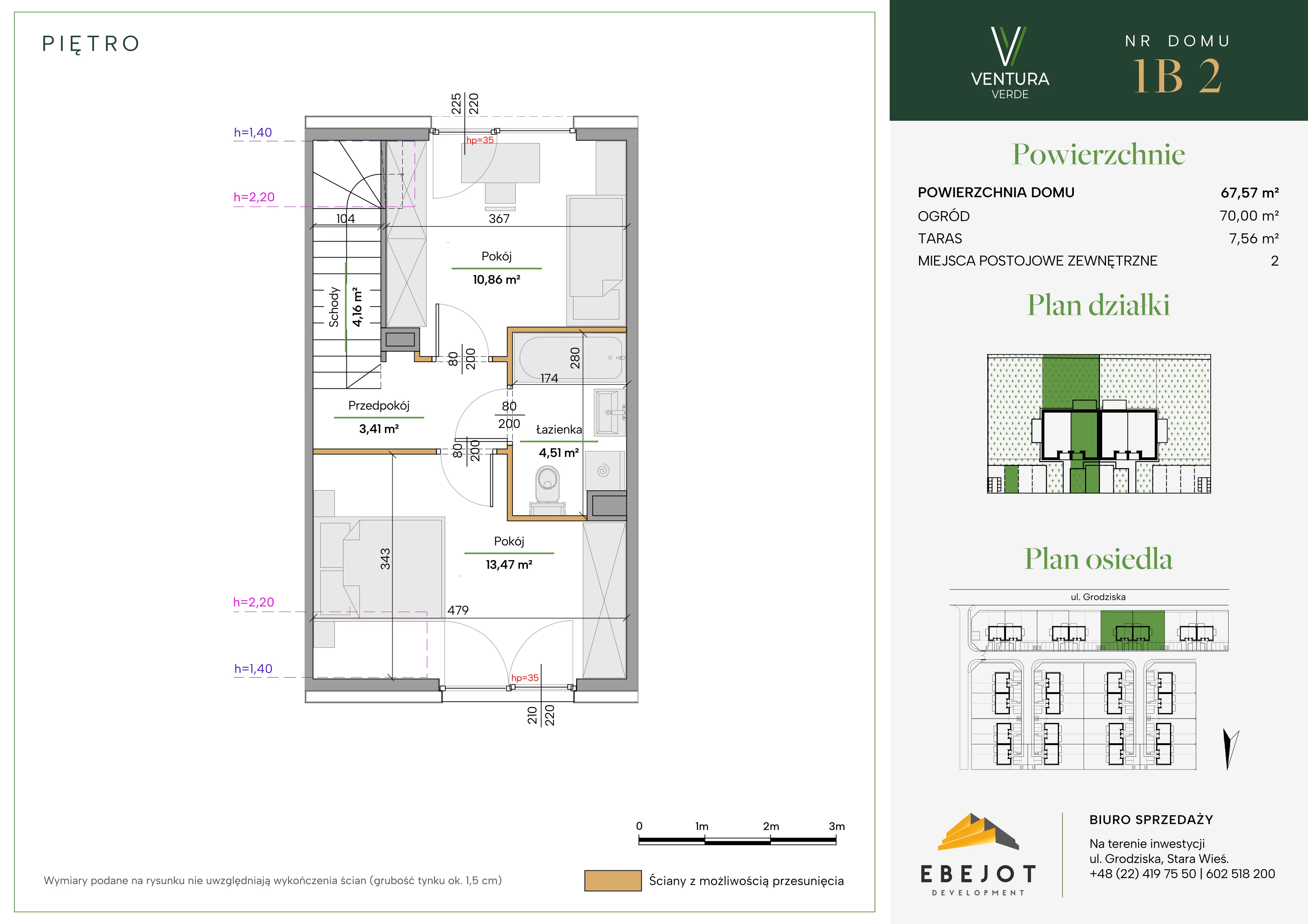 Dom 67,57 m², oferta nr 1B2, Ventura Verde II, Stara Wieś, ul. Grodziska