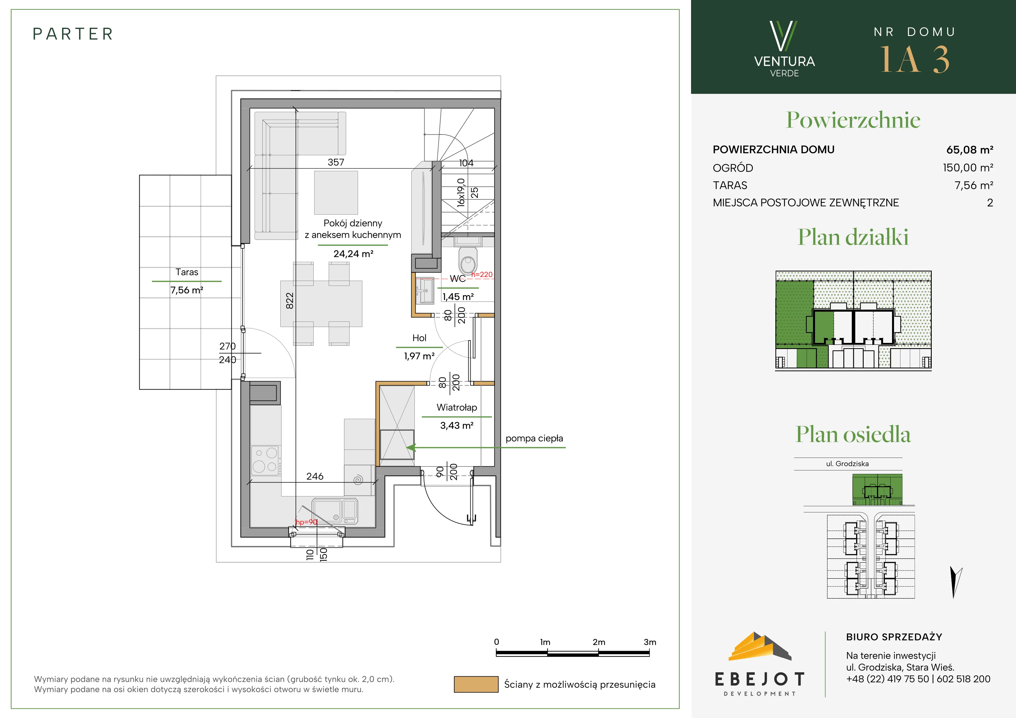 Dom 65,08 m², oferta nr 1A3, Ventura Verde II, Stara Wieś, ul. Grodziska