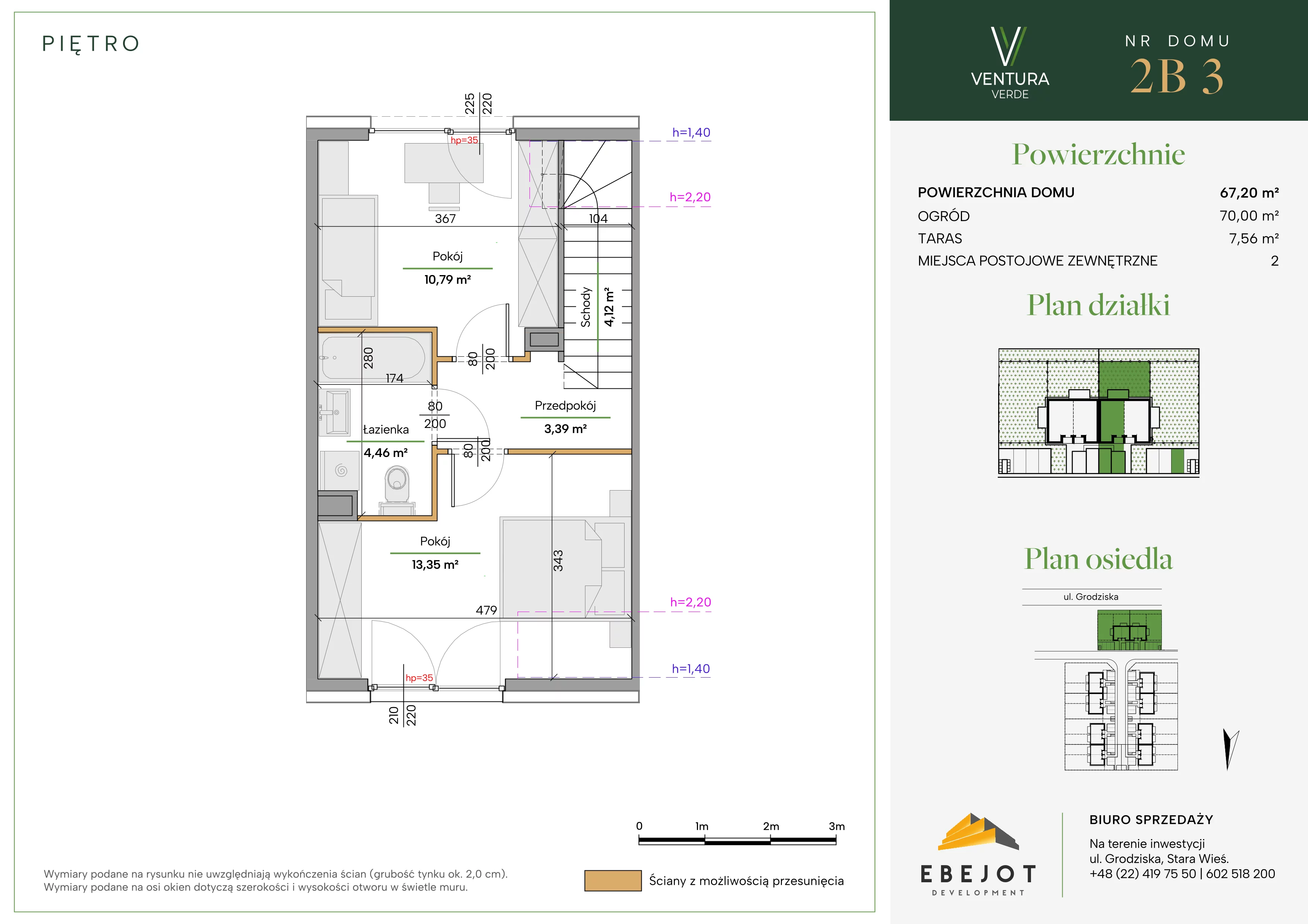 Dom 67,20 m², oferta nr 2B3, Ventura Verde II, Stara Wieś, ul. Grodziska