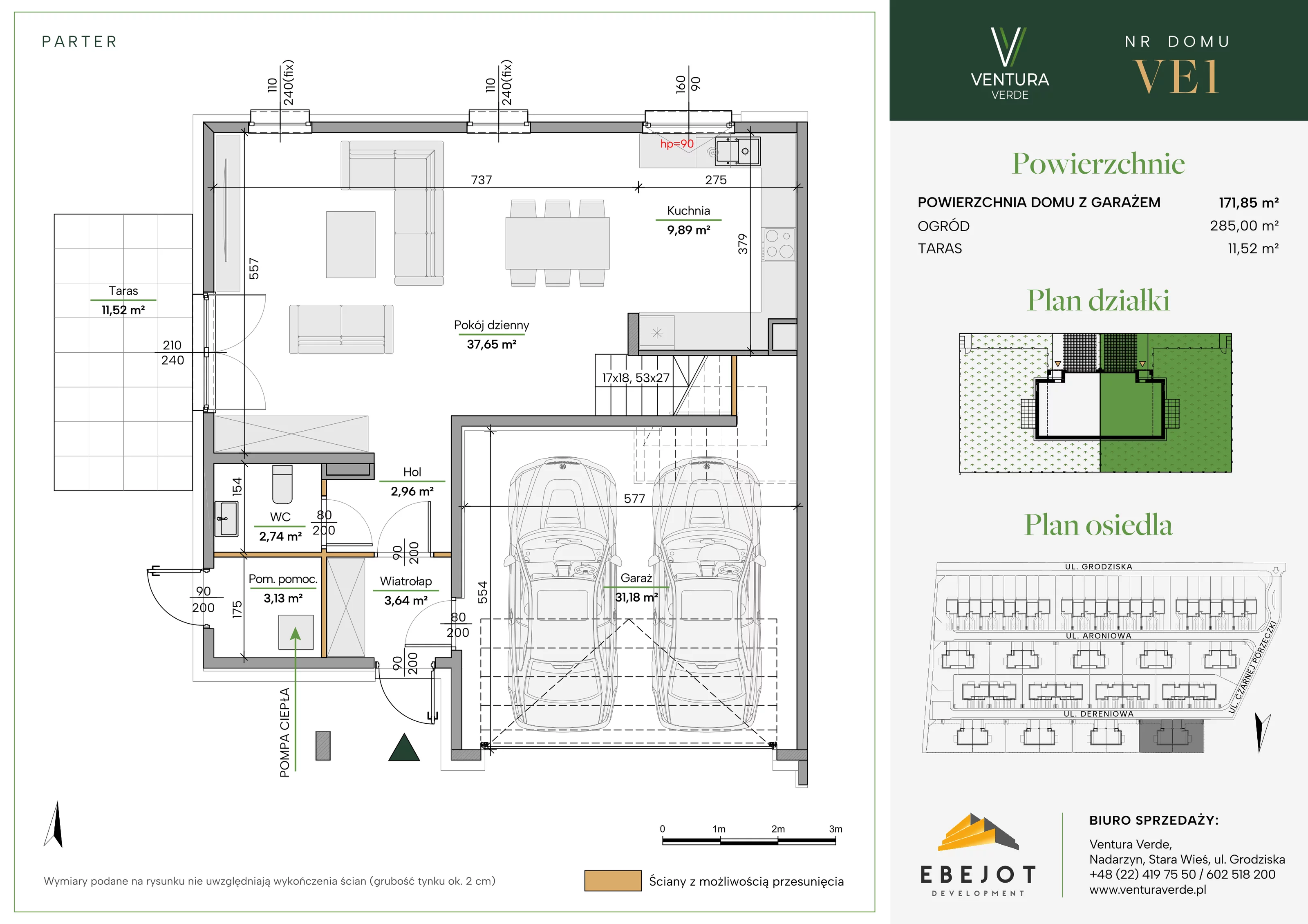 Dom 171,85 m², oferta nr VE1, Ventura Verde, Stara Wieś, ul. Grodziska