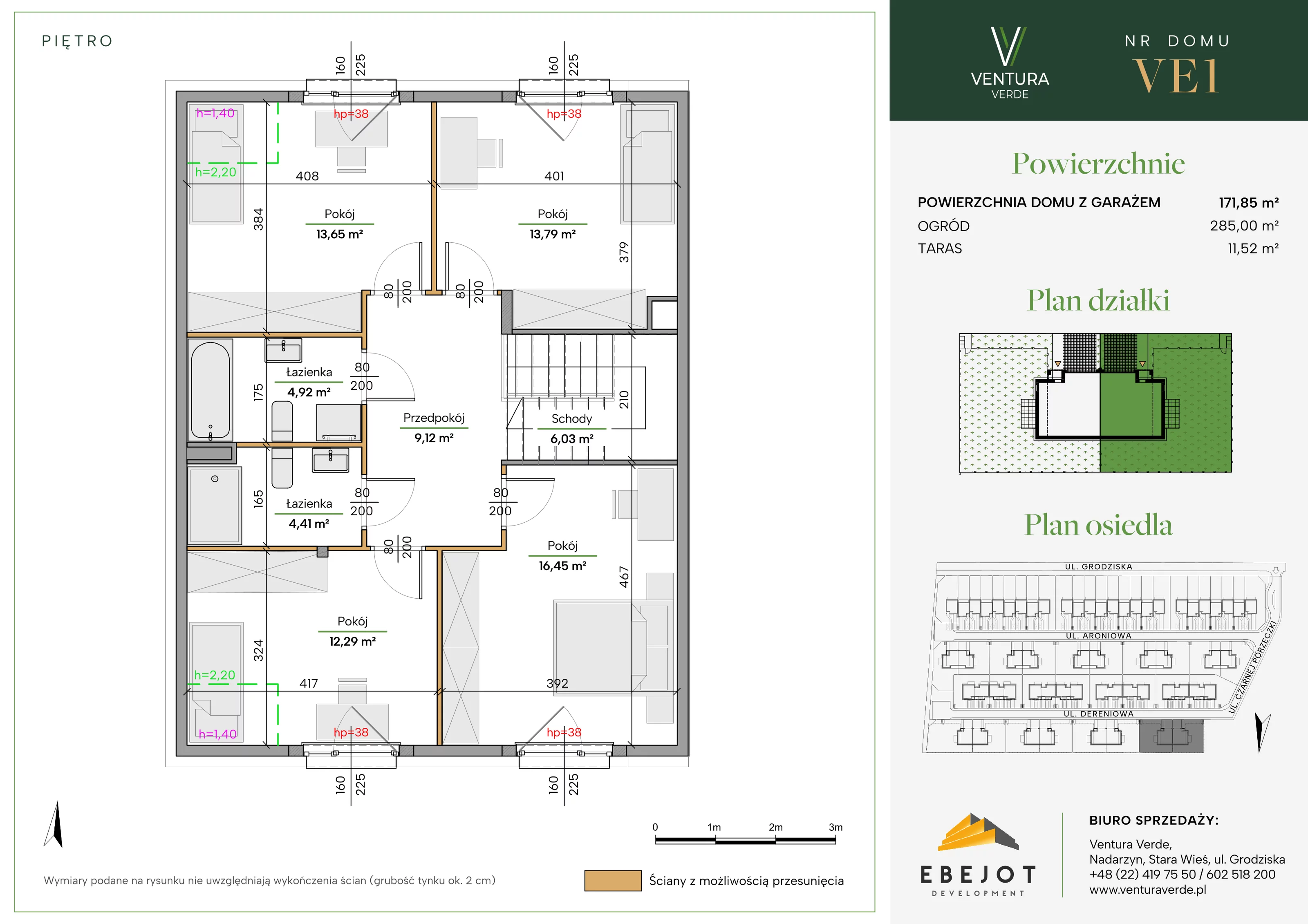 Dom 171,85 m², oferta nr VE1, Ventura Verde, Stara Wieś, ul. Grodziska