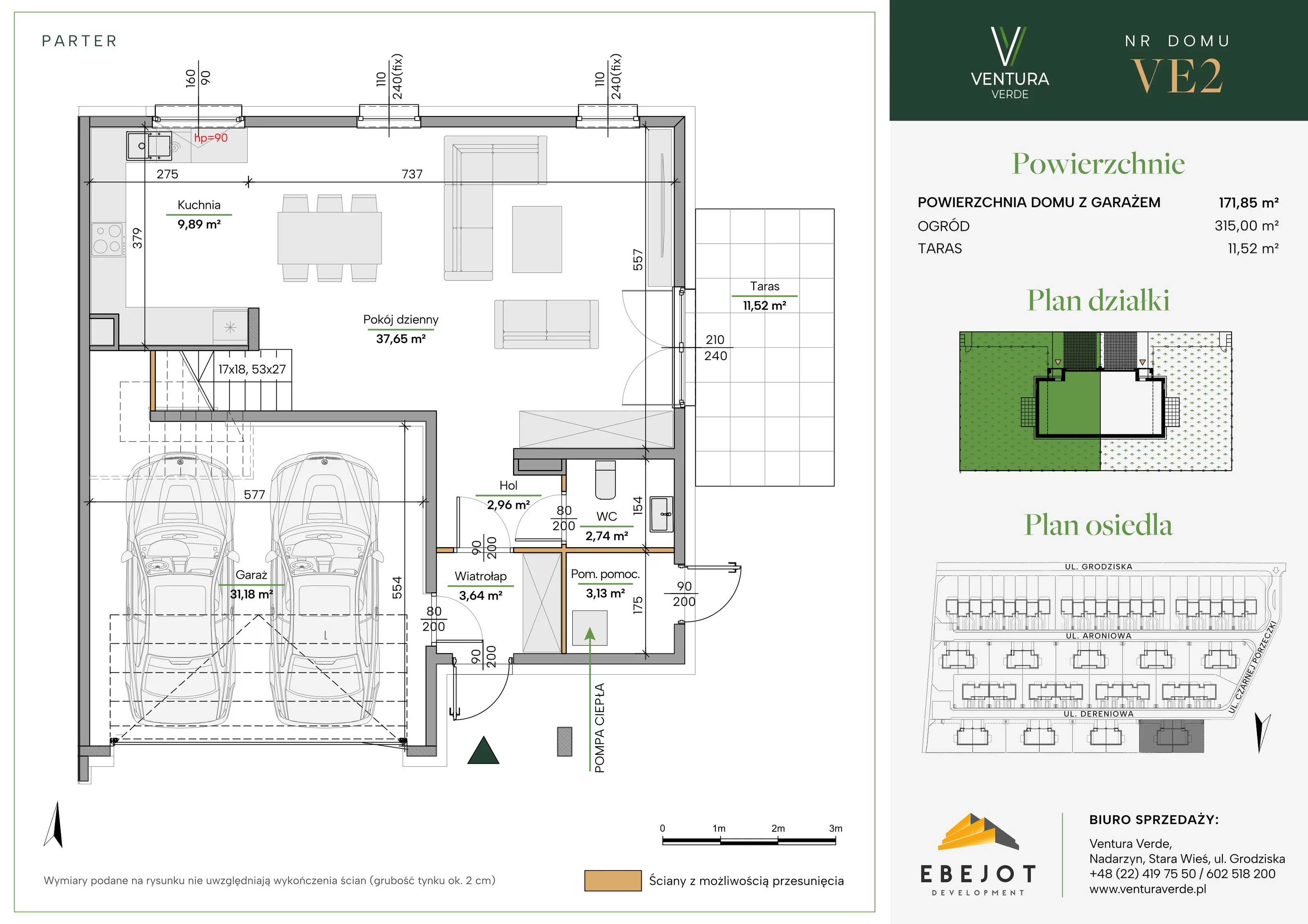 Dom 171,85 m², oferta nr VE2, Ventura Verde, Stara Wieś, ul. Grodziska