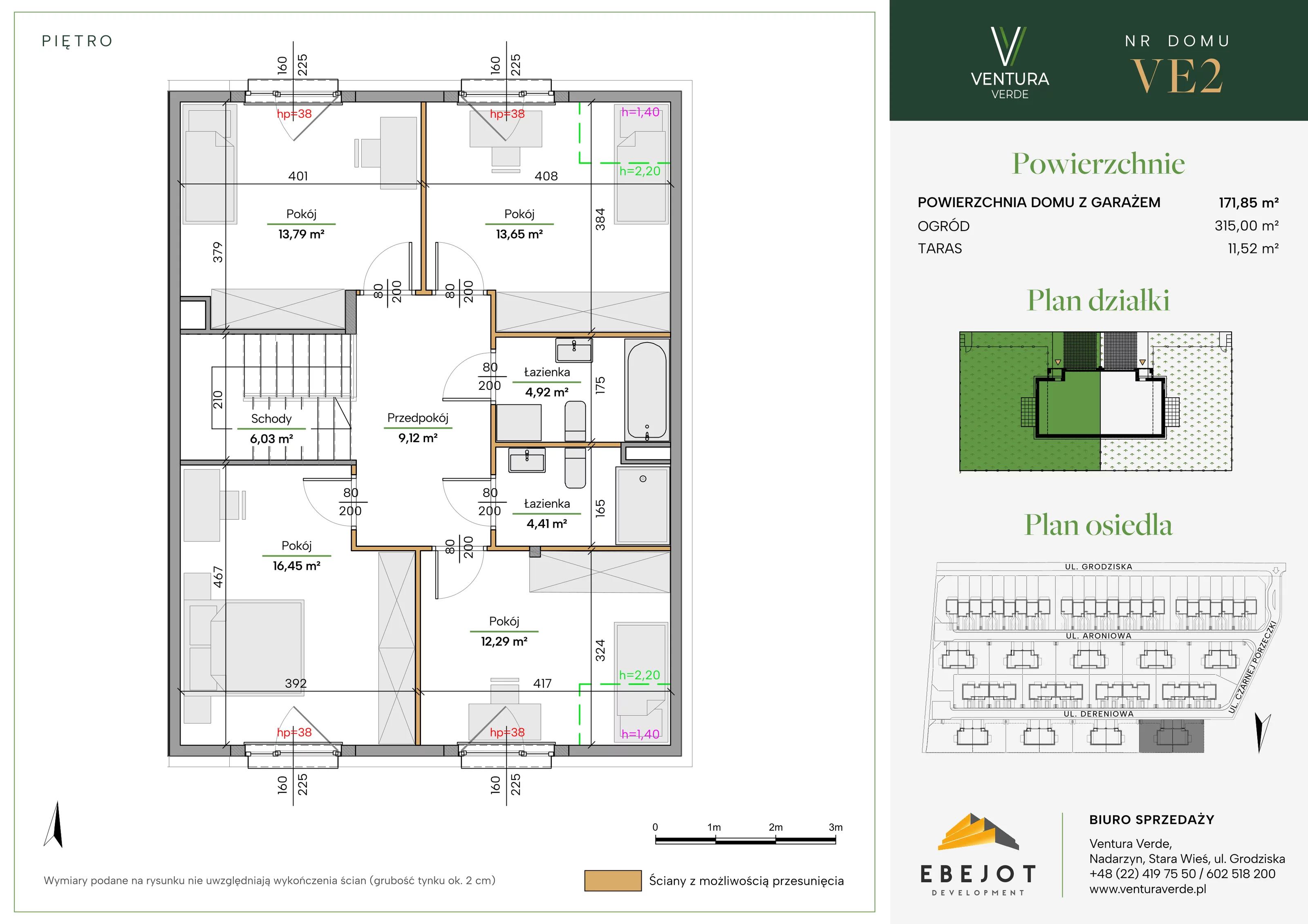 Dom 171,85 m², oferta nr VE2, Ventura Verde, Stara Wieś, ul. Grodziska