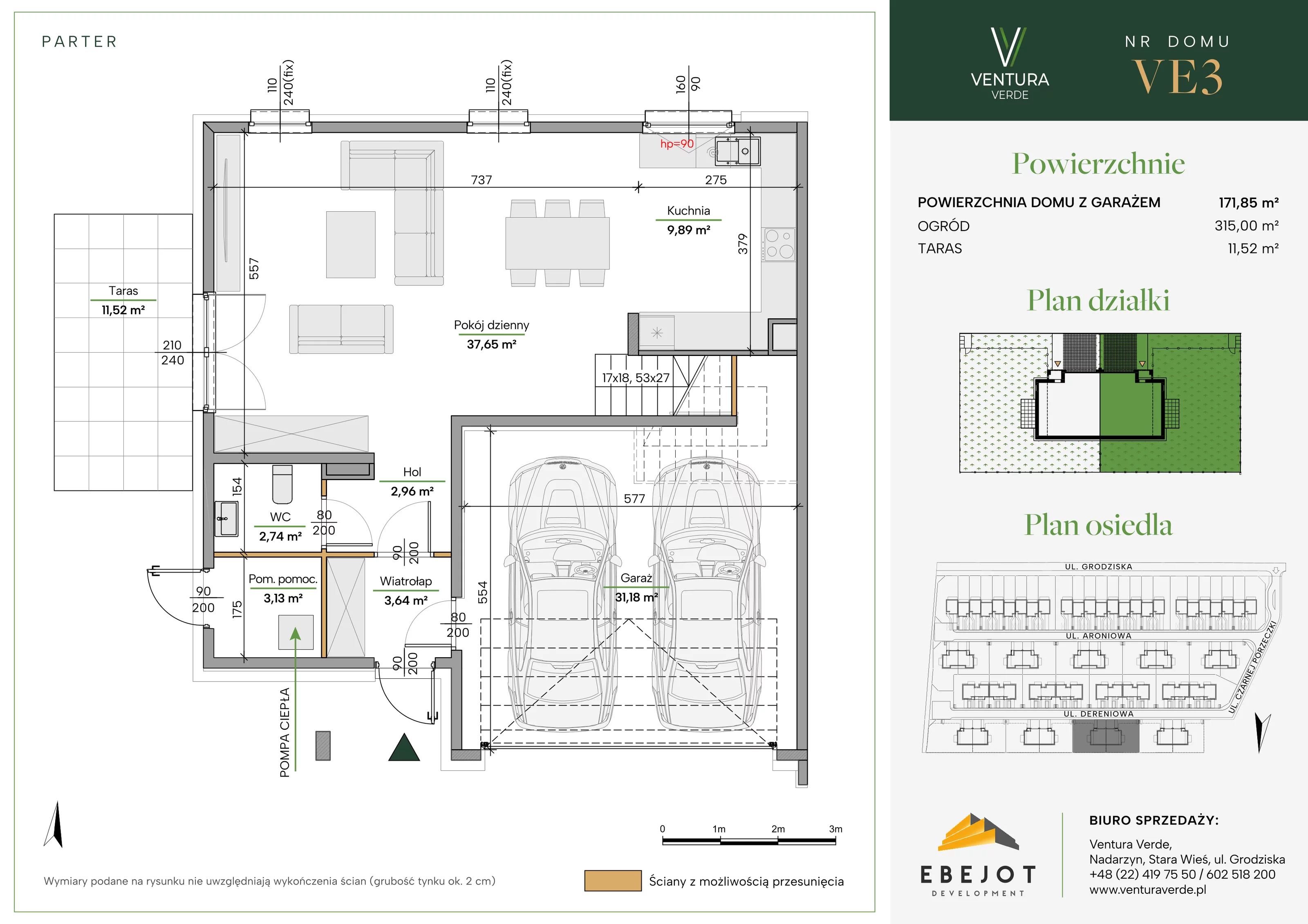 Dom 171,85 m², oferta nr VE3, Ventura Verde, Stara Wieś, ul. Grodziska