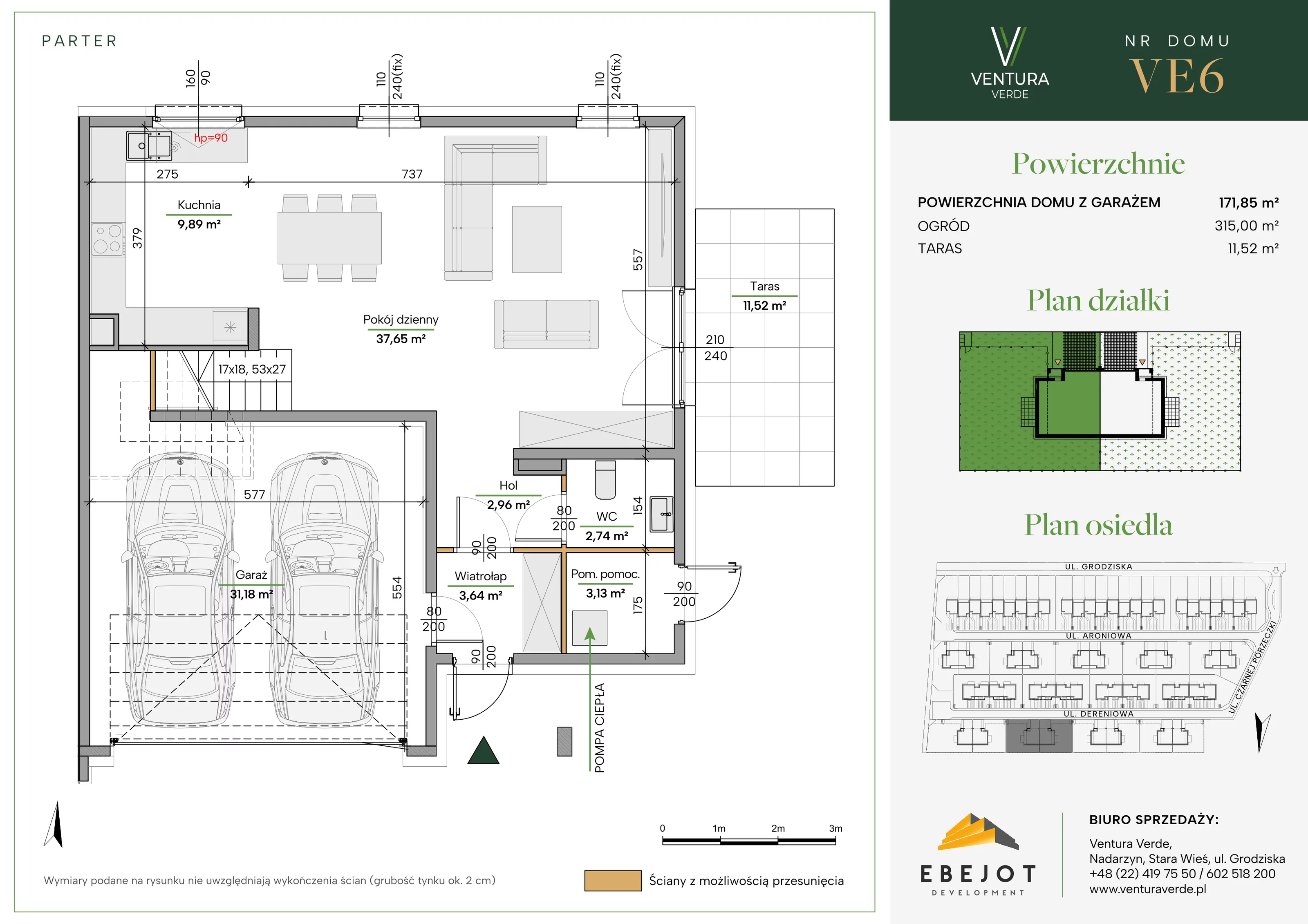 Dom 171,85 m², oferta nr VE6, Ventura Verde, Stara Wieś, ul. Grodziska