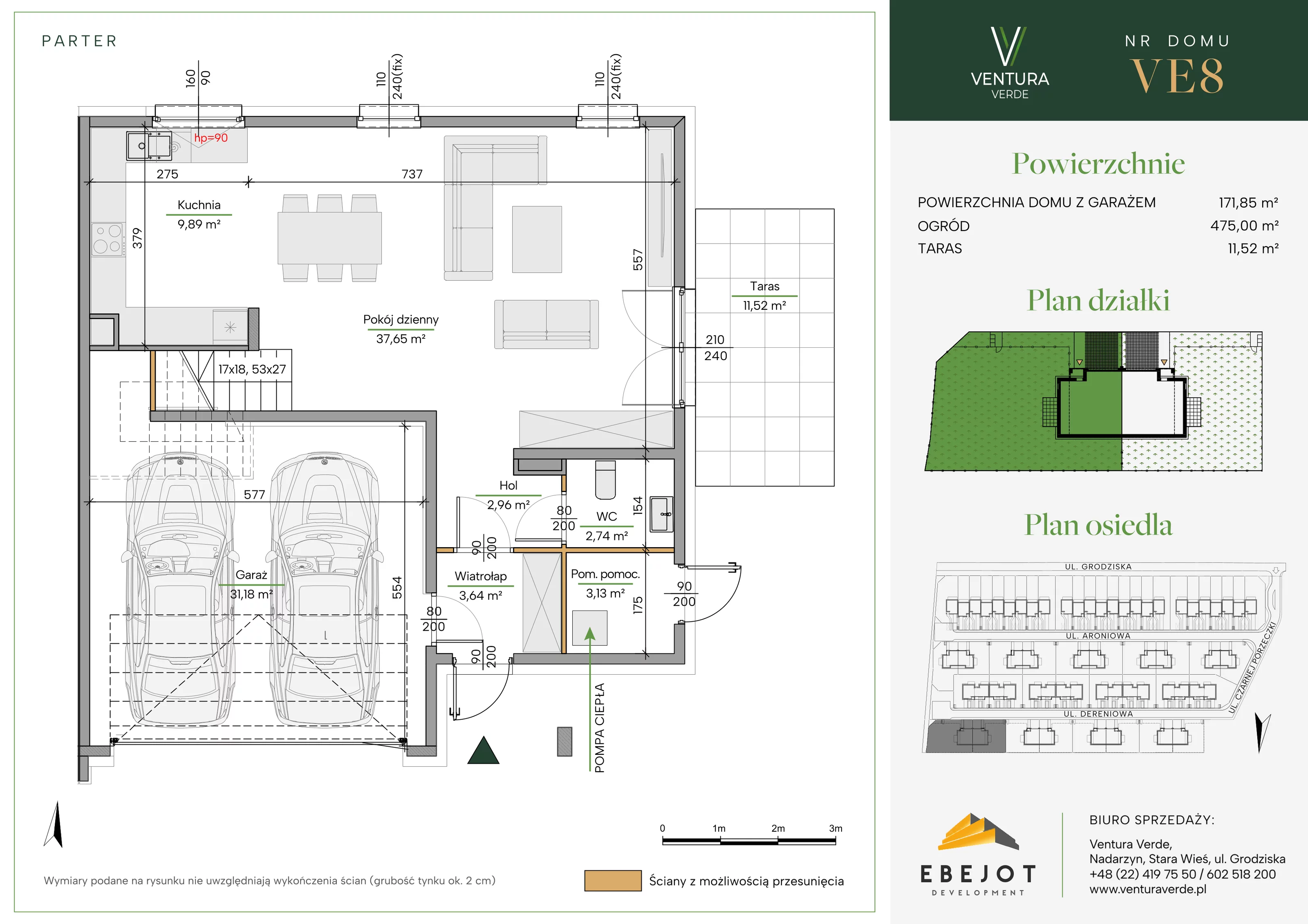 Dom 171,85 m², oferta nr VE8, Ventura Verde, Stara Wieś, ul. Grodziska