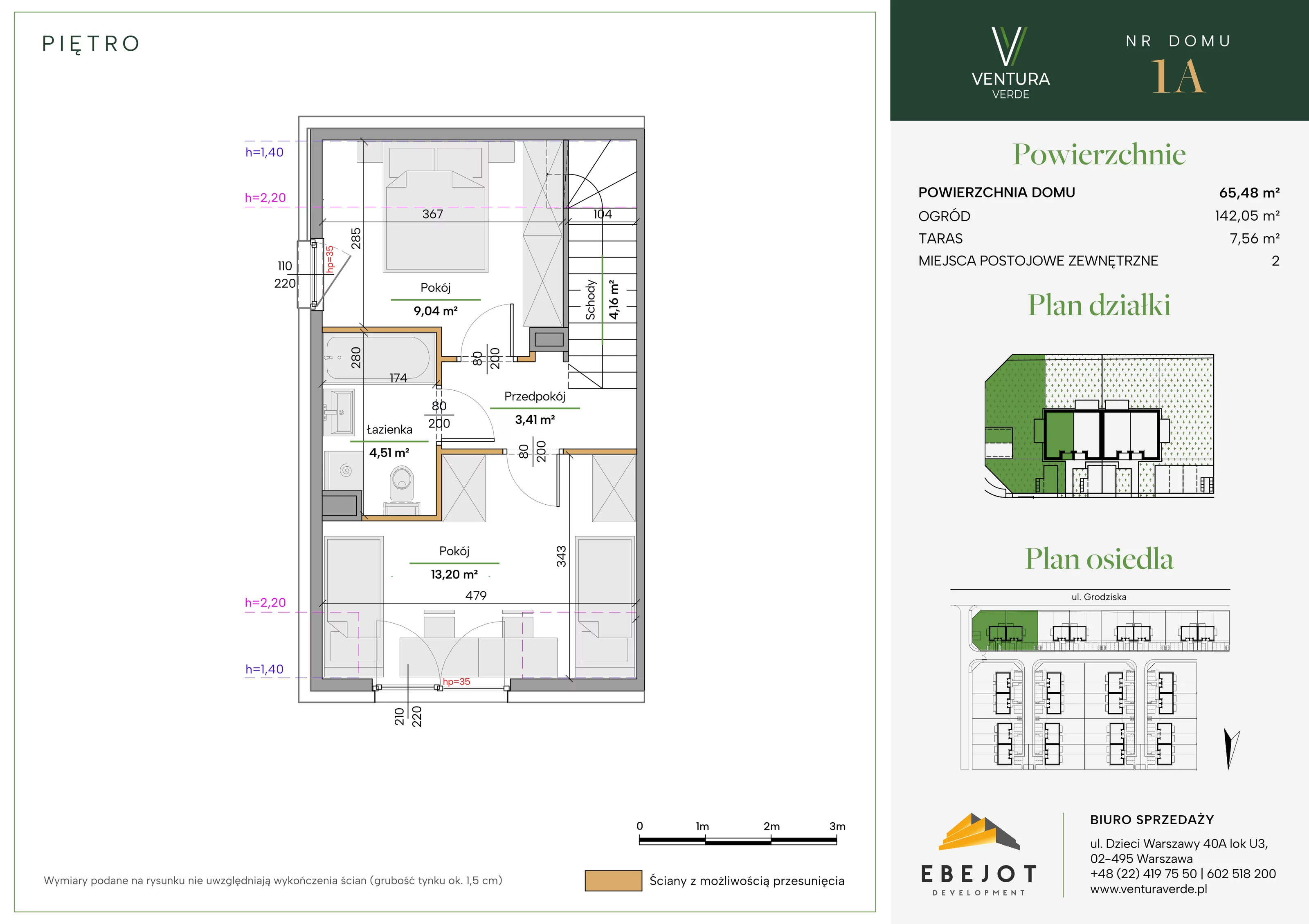 Dom 65,48 m², oferta nr 1A, Ventura Verde II, Stara Wieś, ul. Grodziska