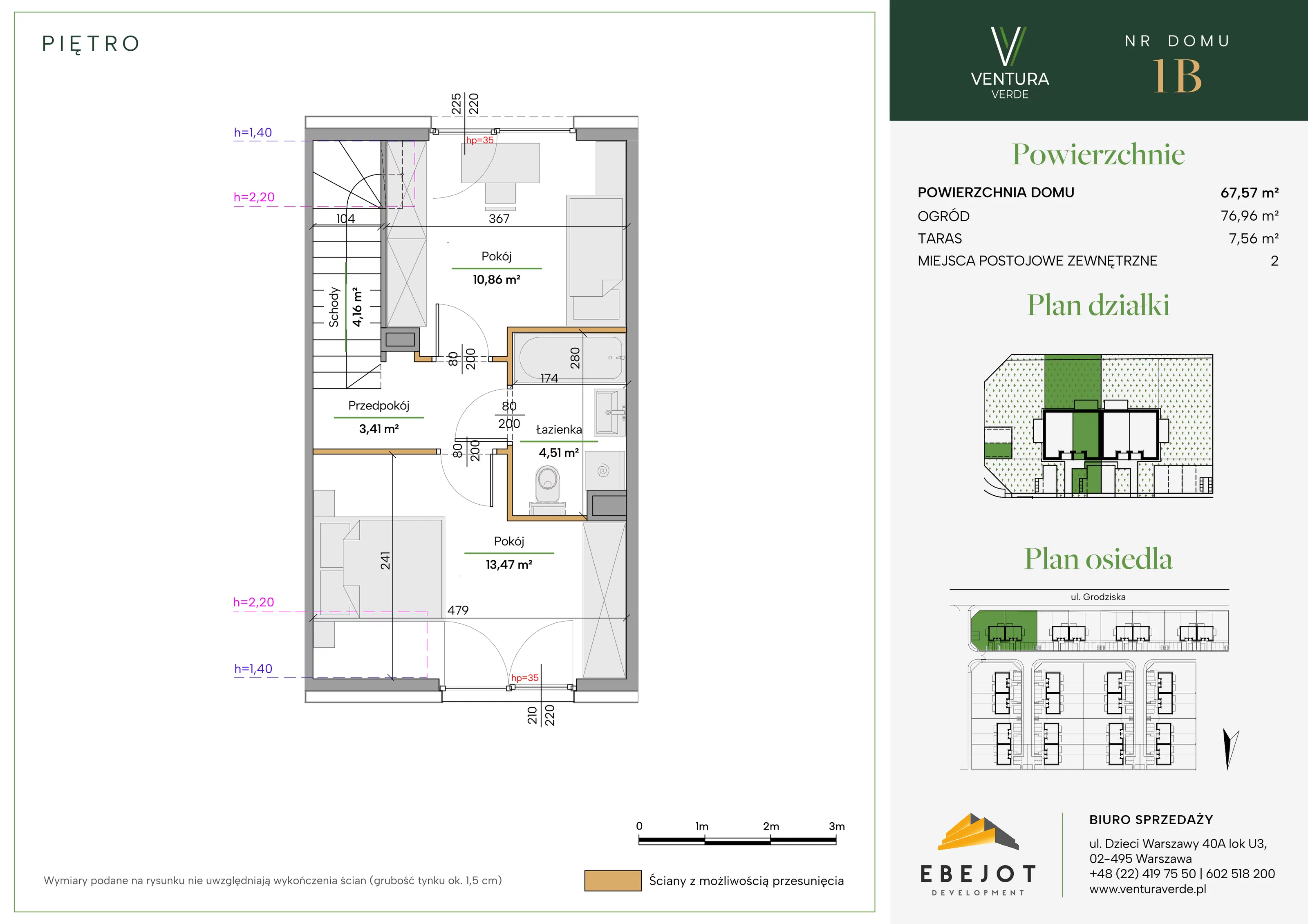 Dom 67,57 m², oferta nr 1B, Ventura Verde II, Stara Wieś, ul. Grodziska