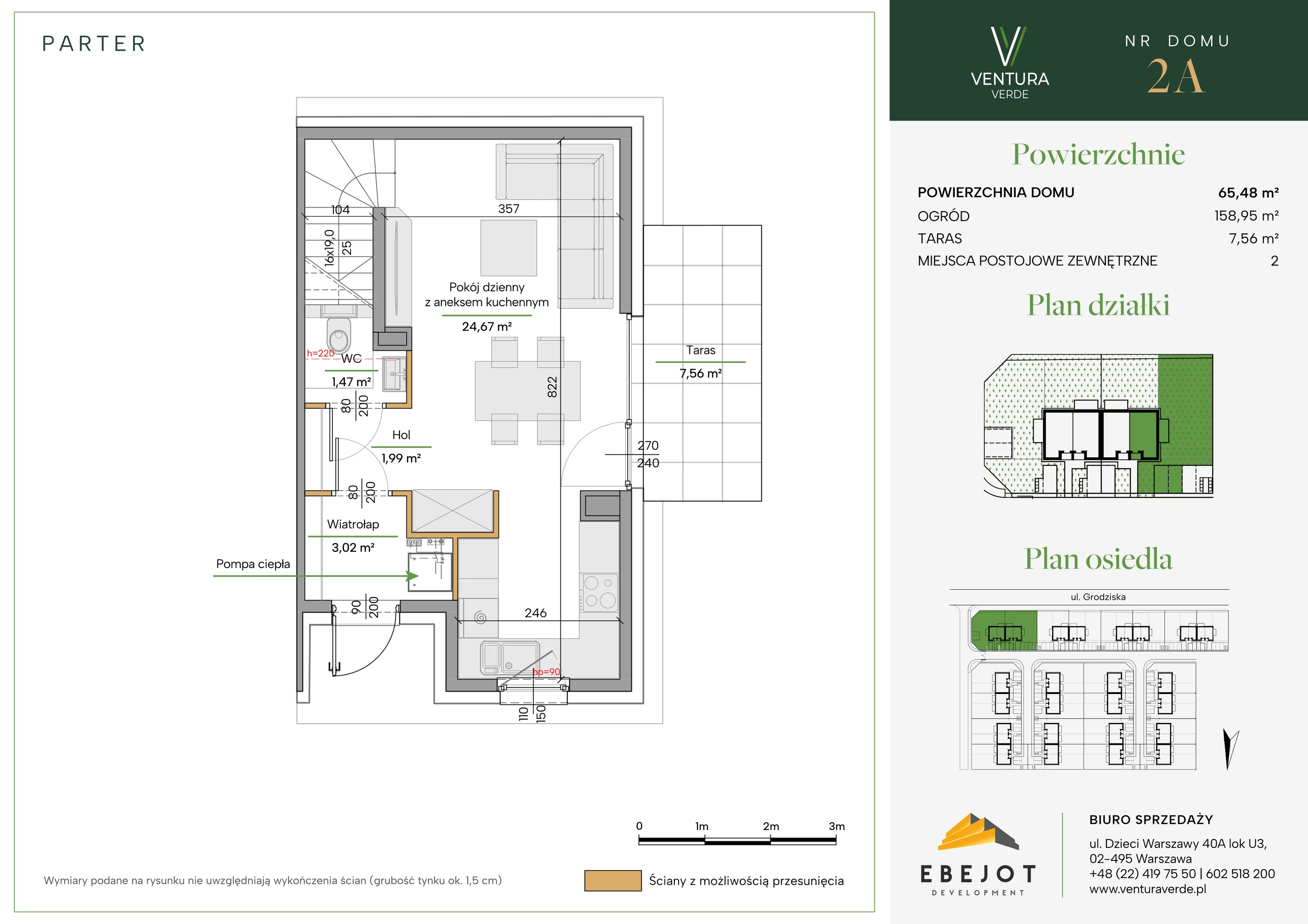 Dom 65,48 m², oferta nr 2A, Ventura Verde II, Stara Wieś, ul. Grodziska