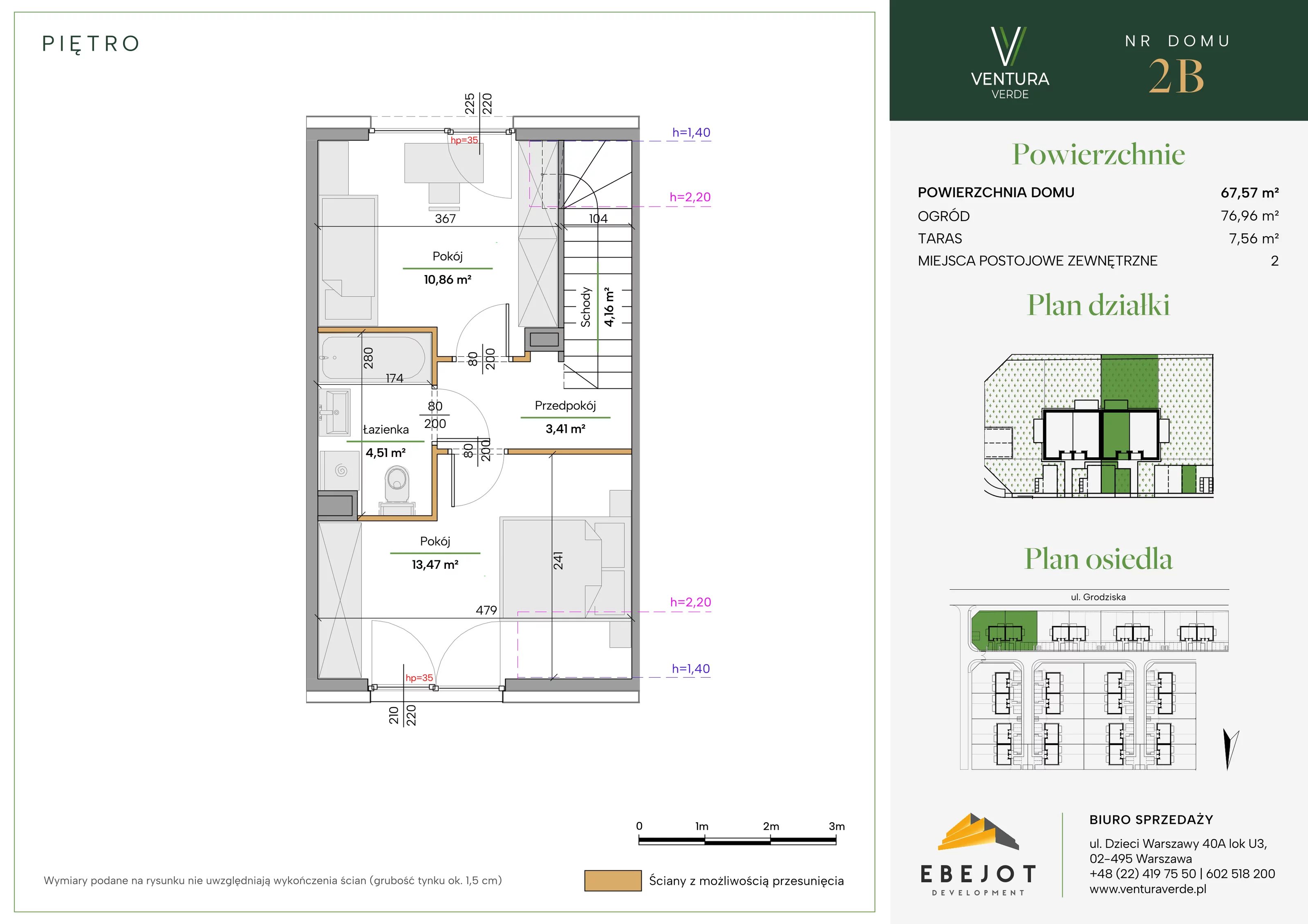 Dom 67,57 m², oferta nr 2B, Ventura Verde II, Stara Wieś, ul. Grodziska