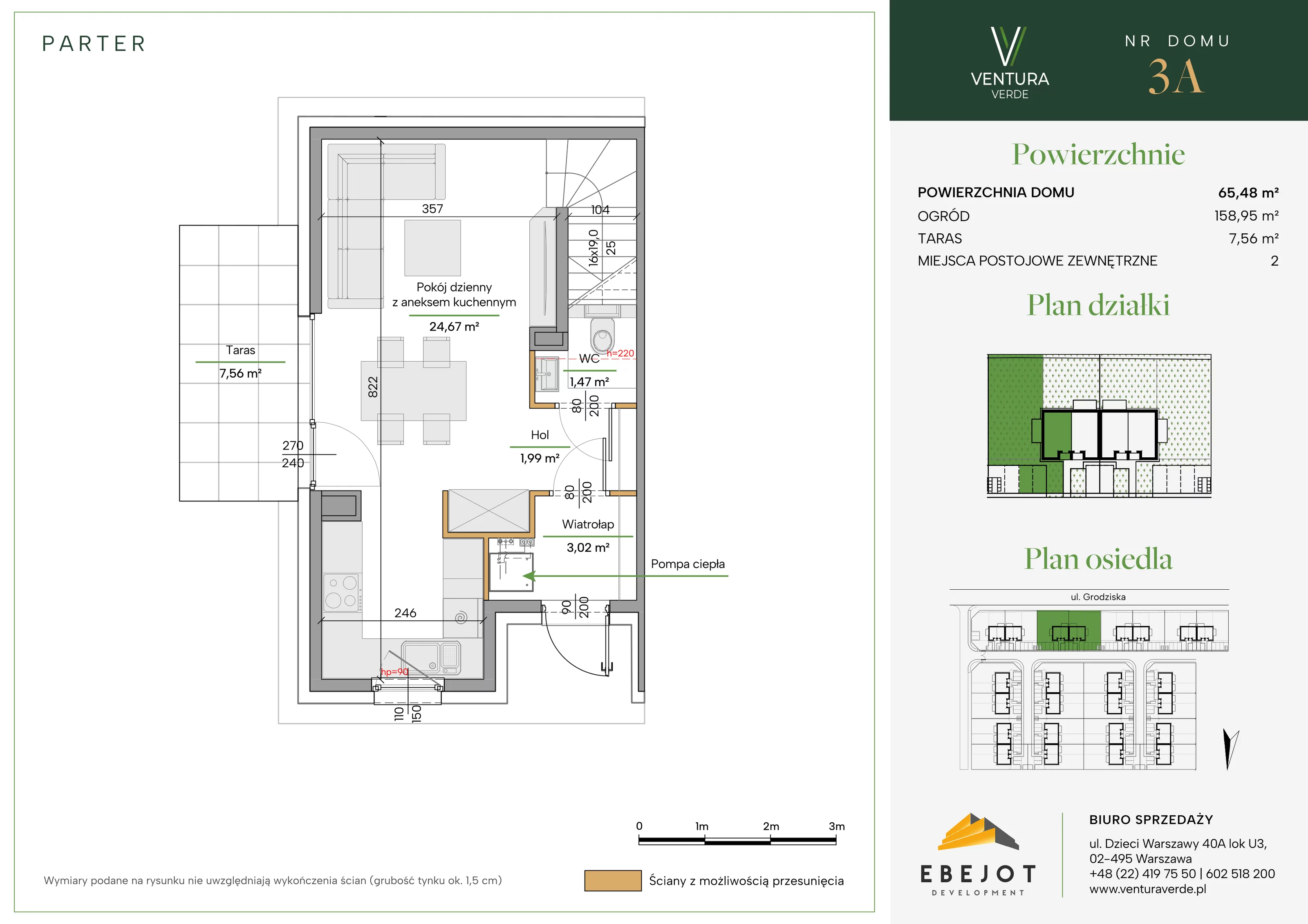 Dom 65,48 m², oferta nr 3A, Ventura Verde II, Stara Wieś, ul. Grodziska