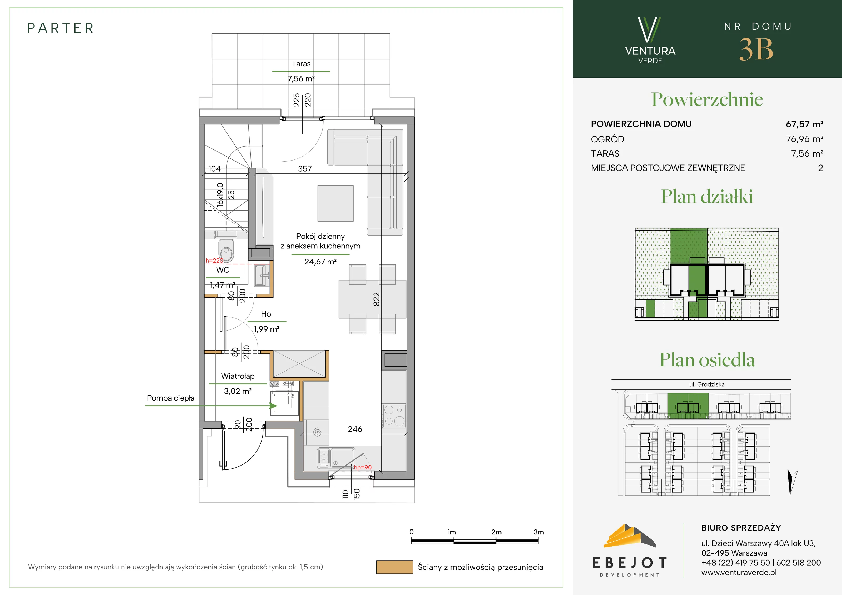 Dom 67,57 m², oferta nr 3B, Ventura Verde II, Stara Wieś, ul. Grodziska