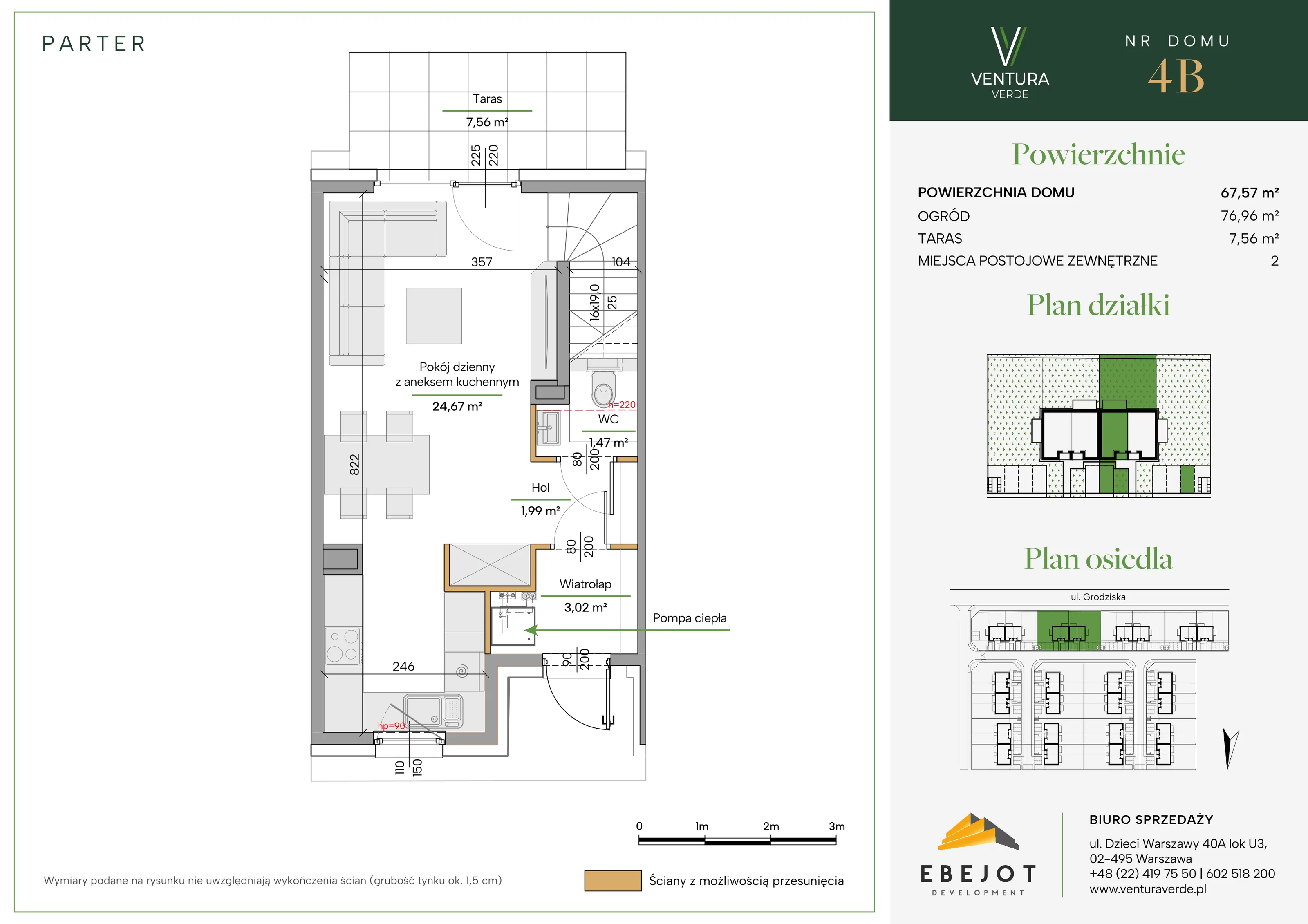 Dom 67,57 m², oferta nr 4B, Ventura Verde II, Stara Wieś, ul. Grodziska