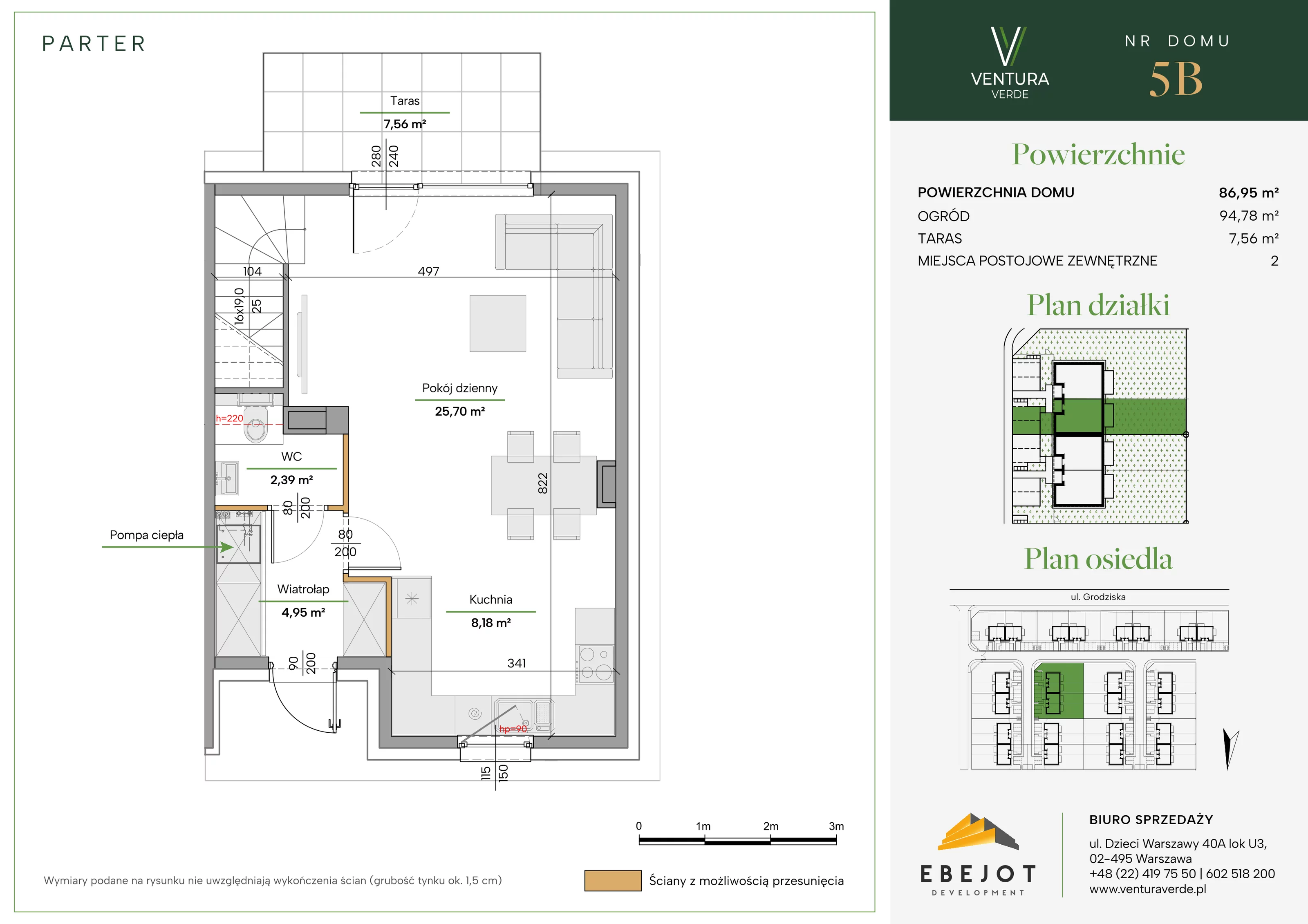 Dom 86,95 m², oferta nr 5B, Ventura Verde II, Stara Wieś, ul. Grodziska