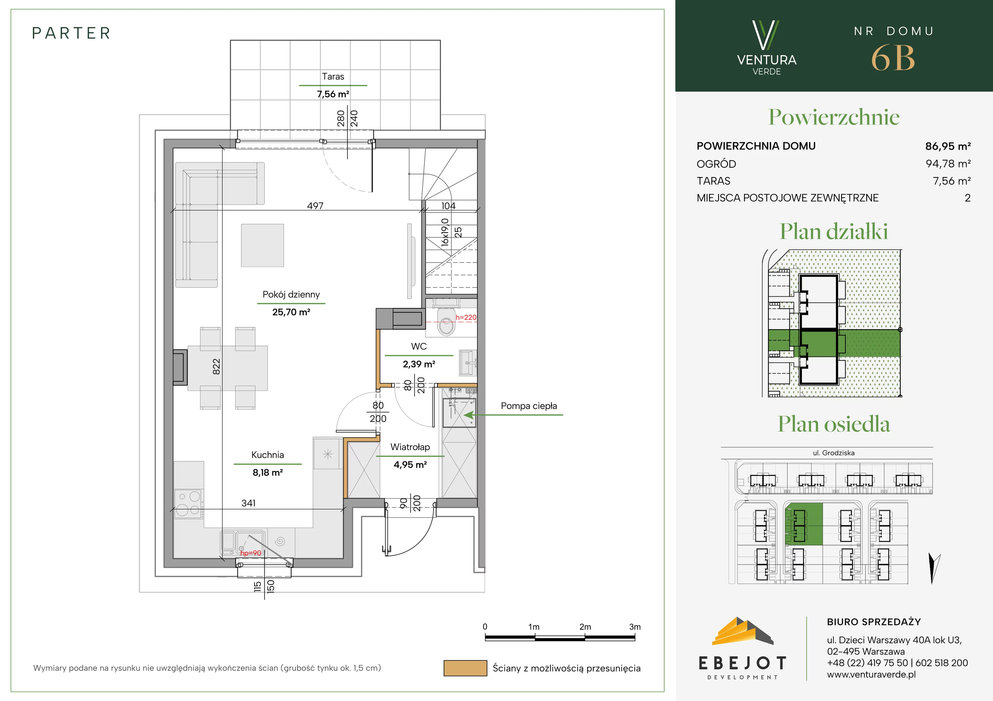 Dom 86,95 m², oferta nr 6B, Ventura Verde II, Stara Wieś, ul. Grodziska