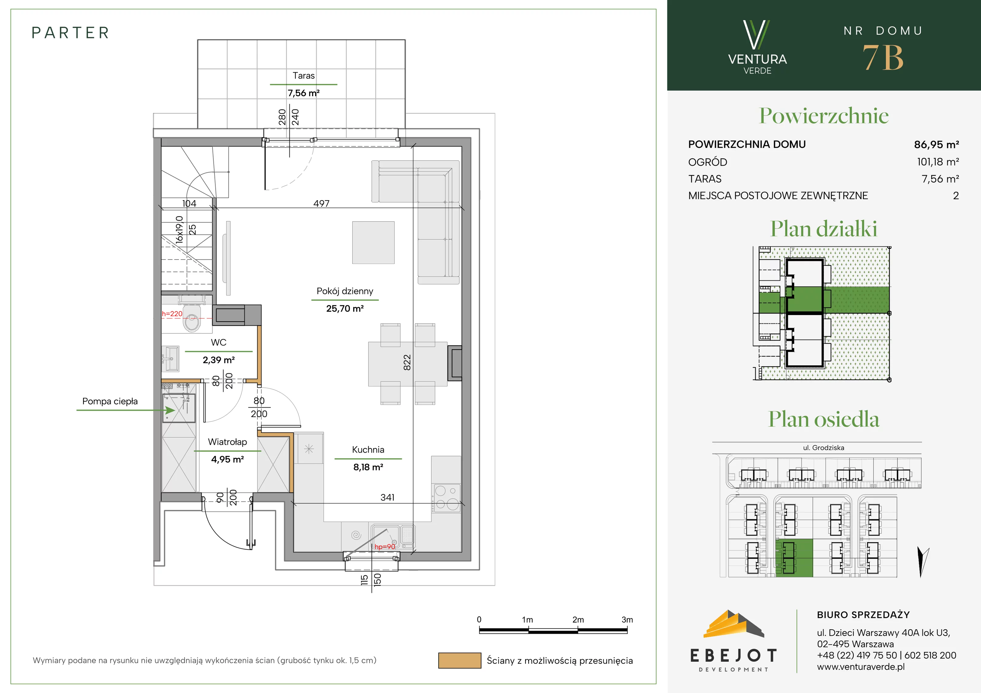 Dom 86,95 m², oferta nr 7B, Ventura Verde II, Stara Wieś, ul. Grodziska