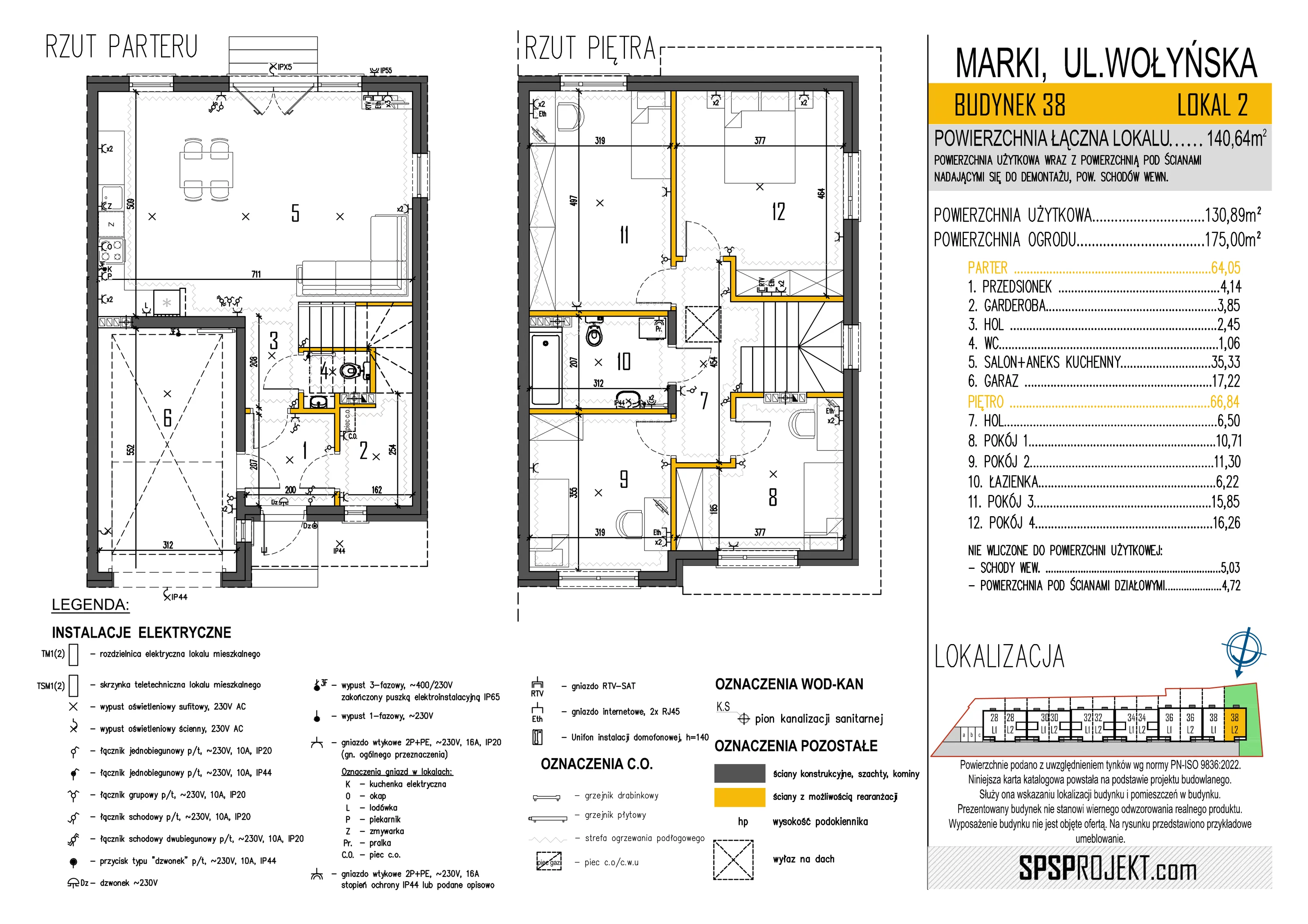 Dom 140,64 m², oferta nr 38/2, Osiedle Skrzetuskiego II, Marki, ul. Wołyńska 28-36