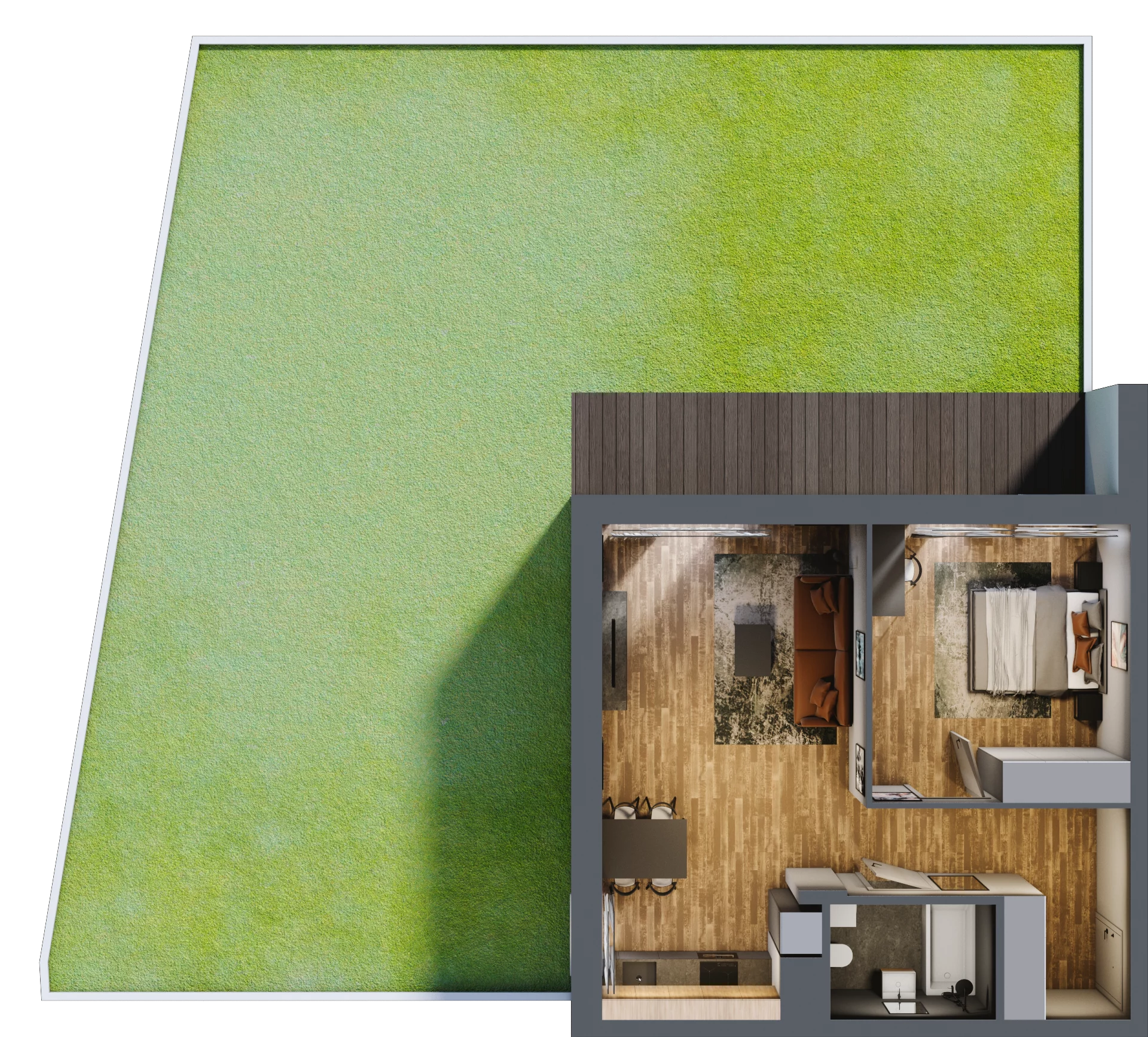 2 pokoje, mieszkanie 52,01 m², parter, oferta nr B.5.2, Osiedle Kwintet, Warszawa, Białołęka, Grodzisk, ul. Podwójna 2, 4, 6, 8, 10