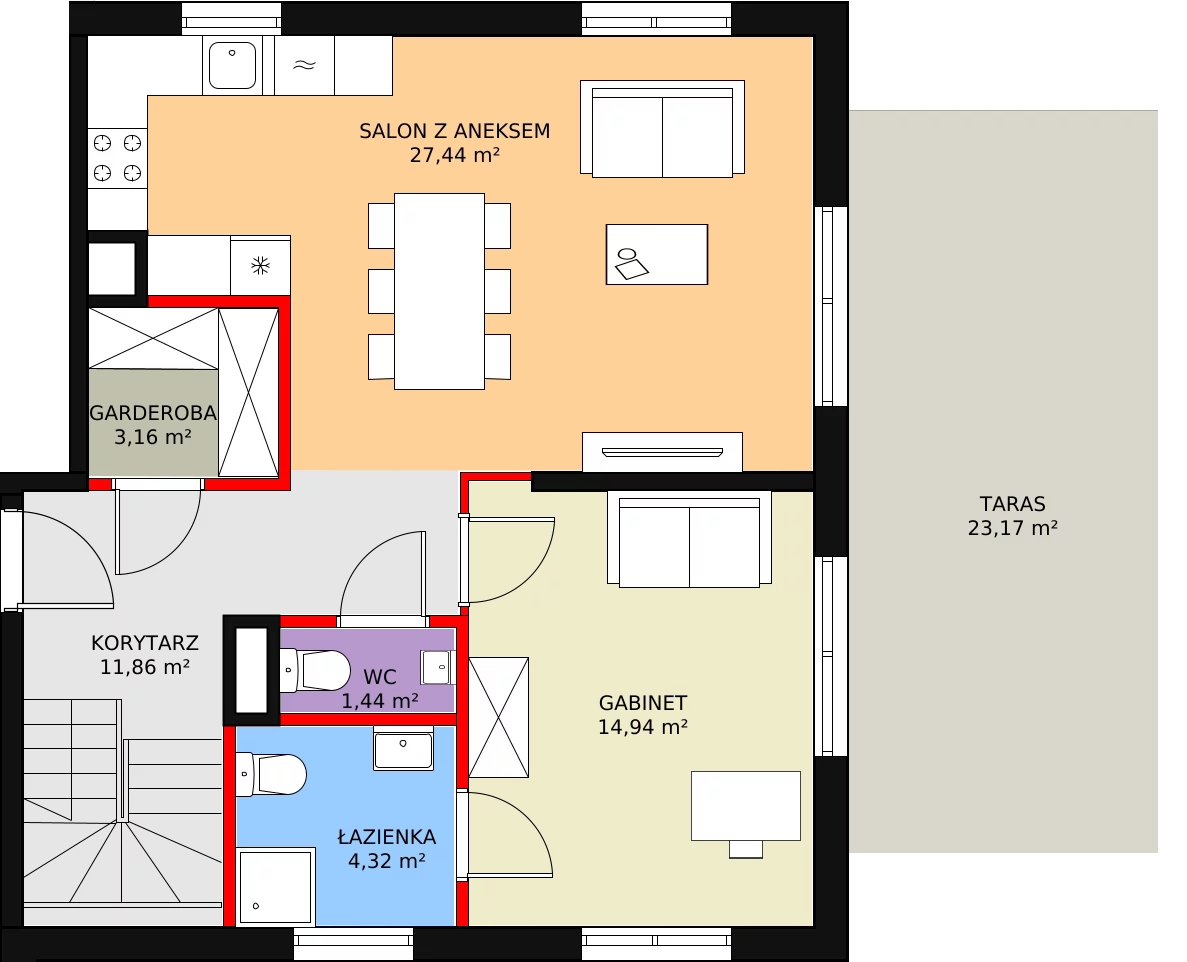 Apartament 119,31 m², piętro 1, oferta nr B6-M4, Motława Garden, Gdańsk, Olszynka, ul. Wspólna 3