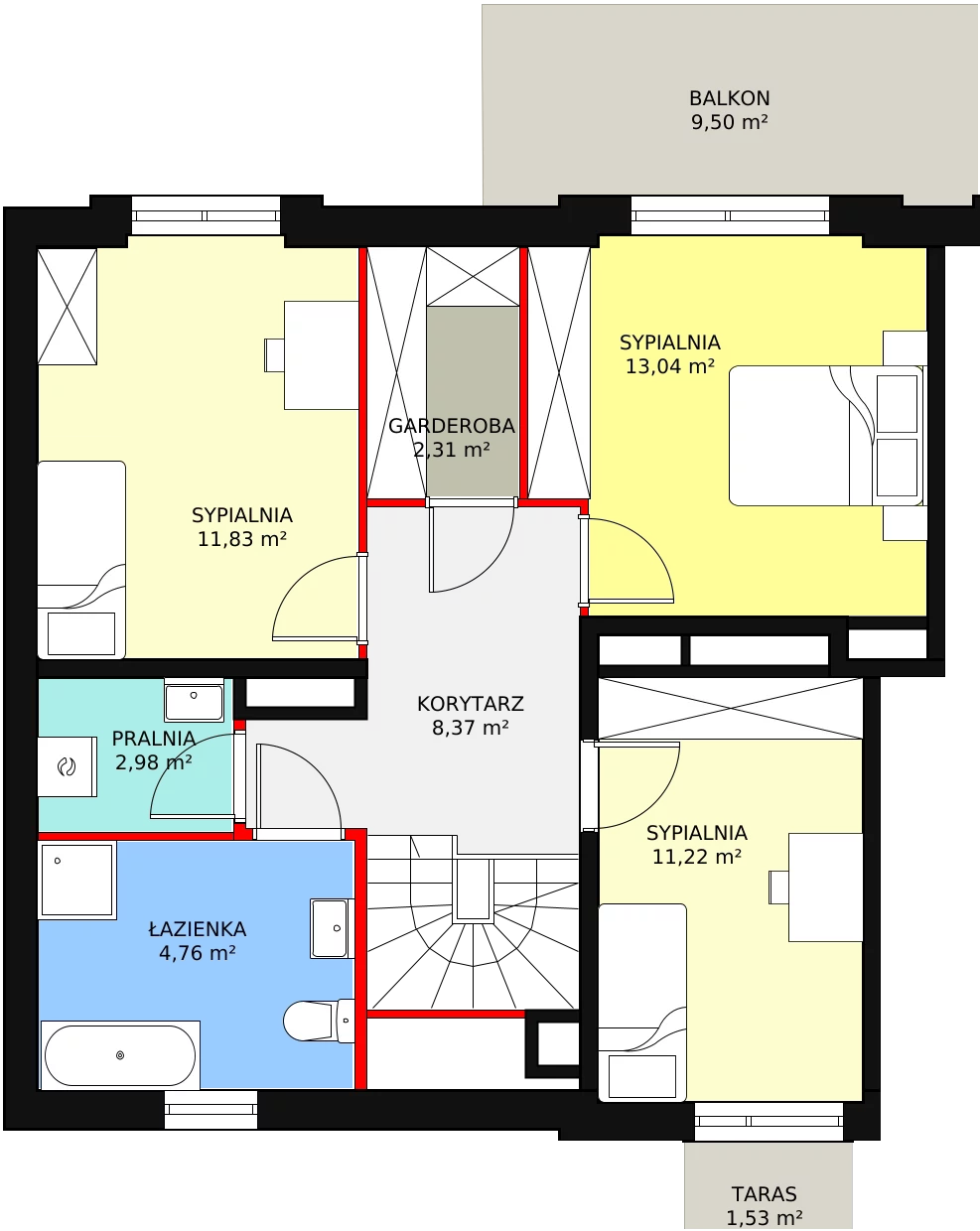 Apartament 119,35 m², piętro 1, oferta nr C1-M3, Motława Garden, Gdańsk, Olszynka, ul. Wspólna 3