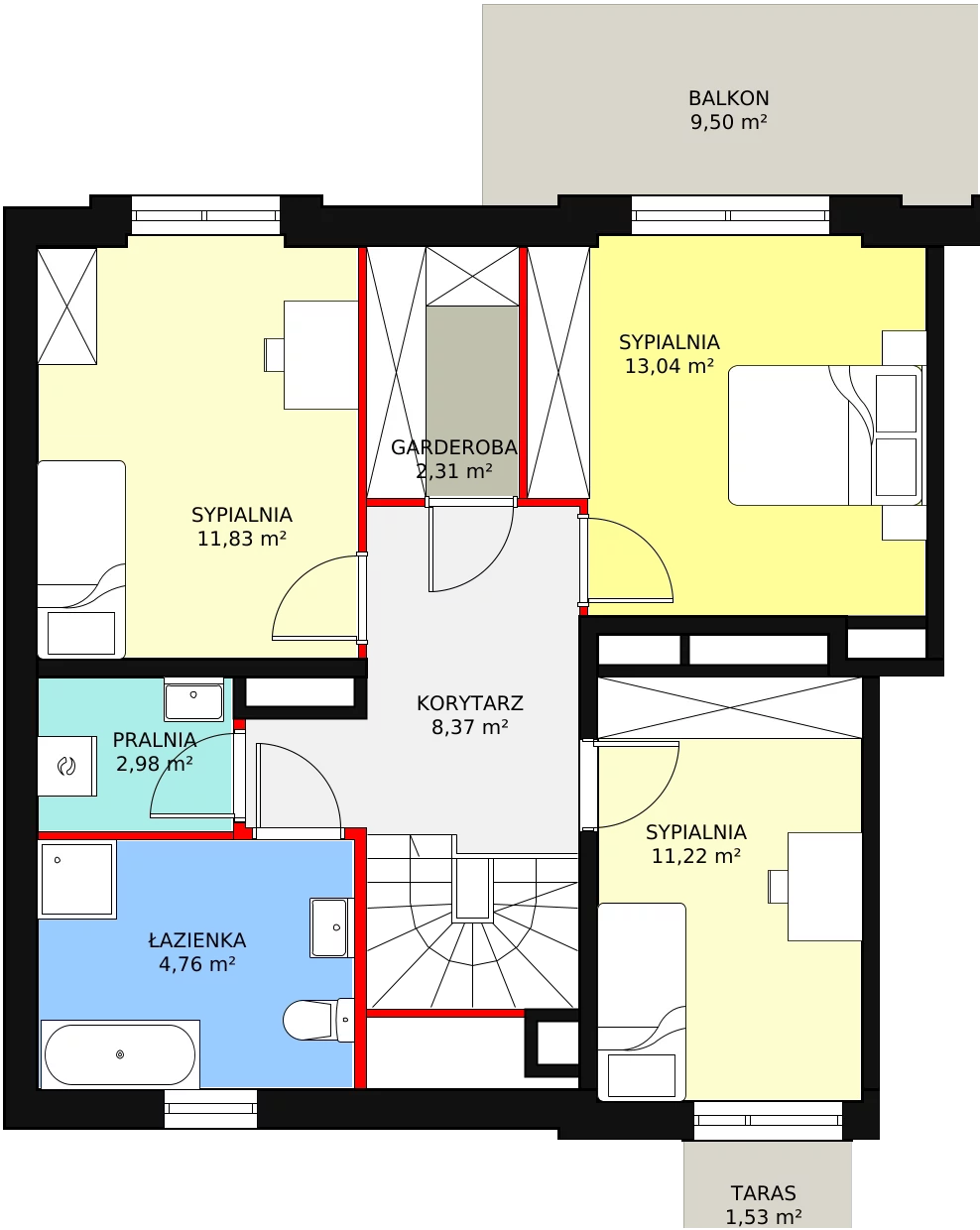 Apartament 119,37 m², piętro 1, oferta nr C4-M3, Motława Garden, Gdańsk, Olszynka, ul. Wspólna 3