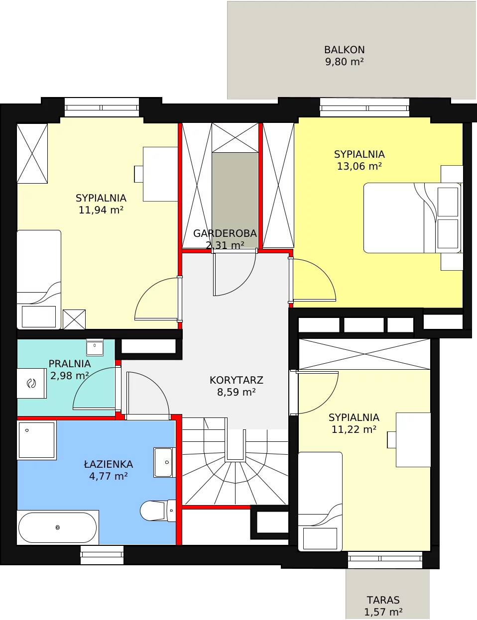 Apartament 119,74 m², piętro 1, oferta nr B4-M3, Motława Garden, Gdańsk, Olszynka, ul. Wspólna 3