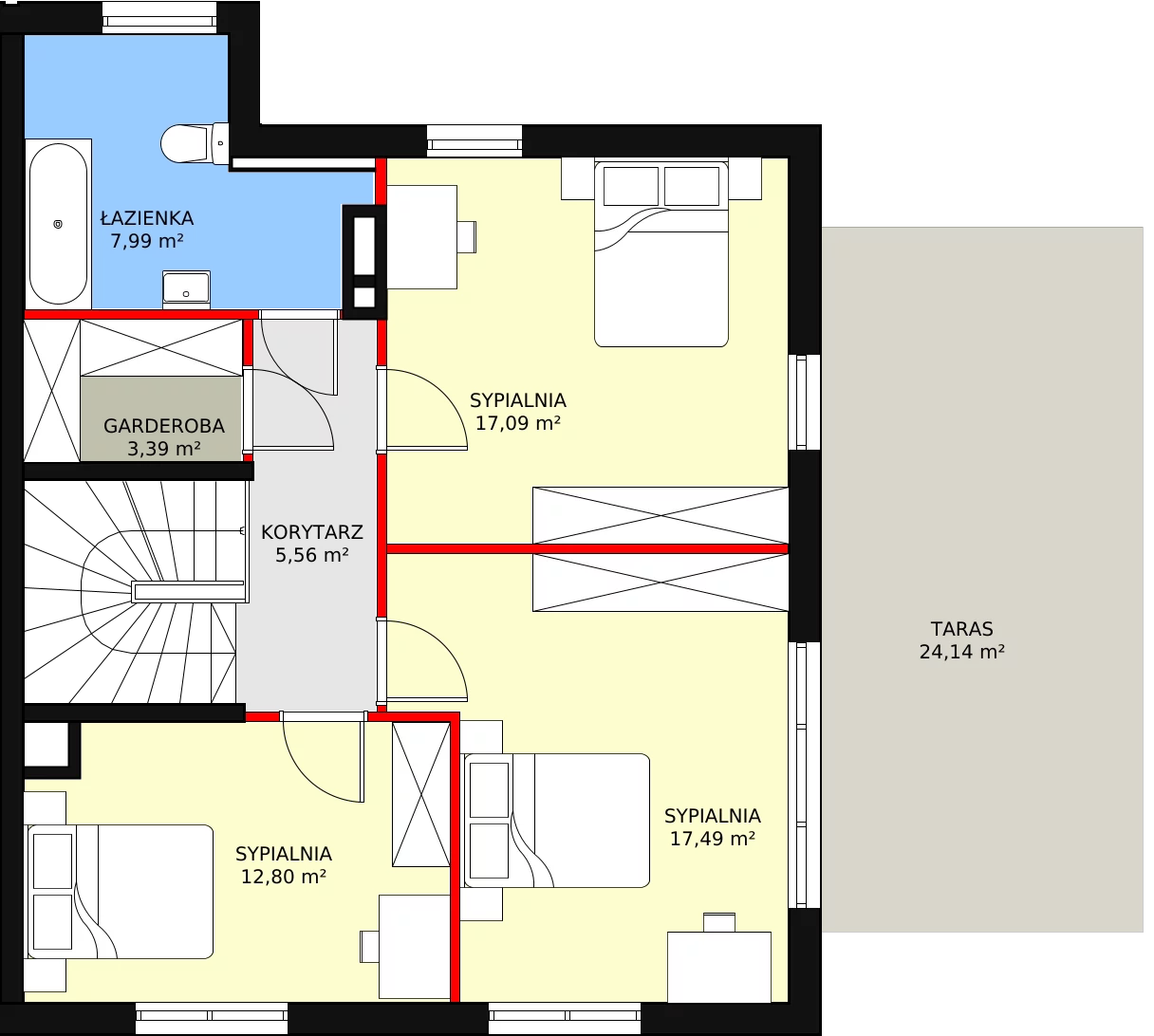 5 pokoi, apartament 138,18 m², parter, oferta nr D1/D1.M1, Motława Garden, Gdańsk, Olszynka, ul. Wspólna 3