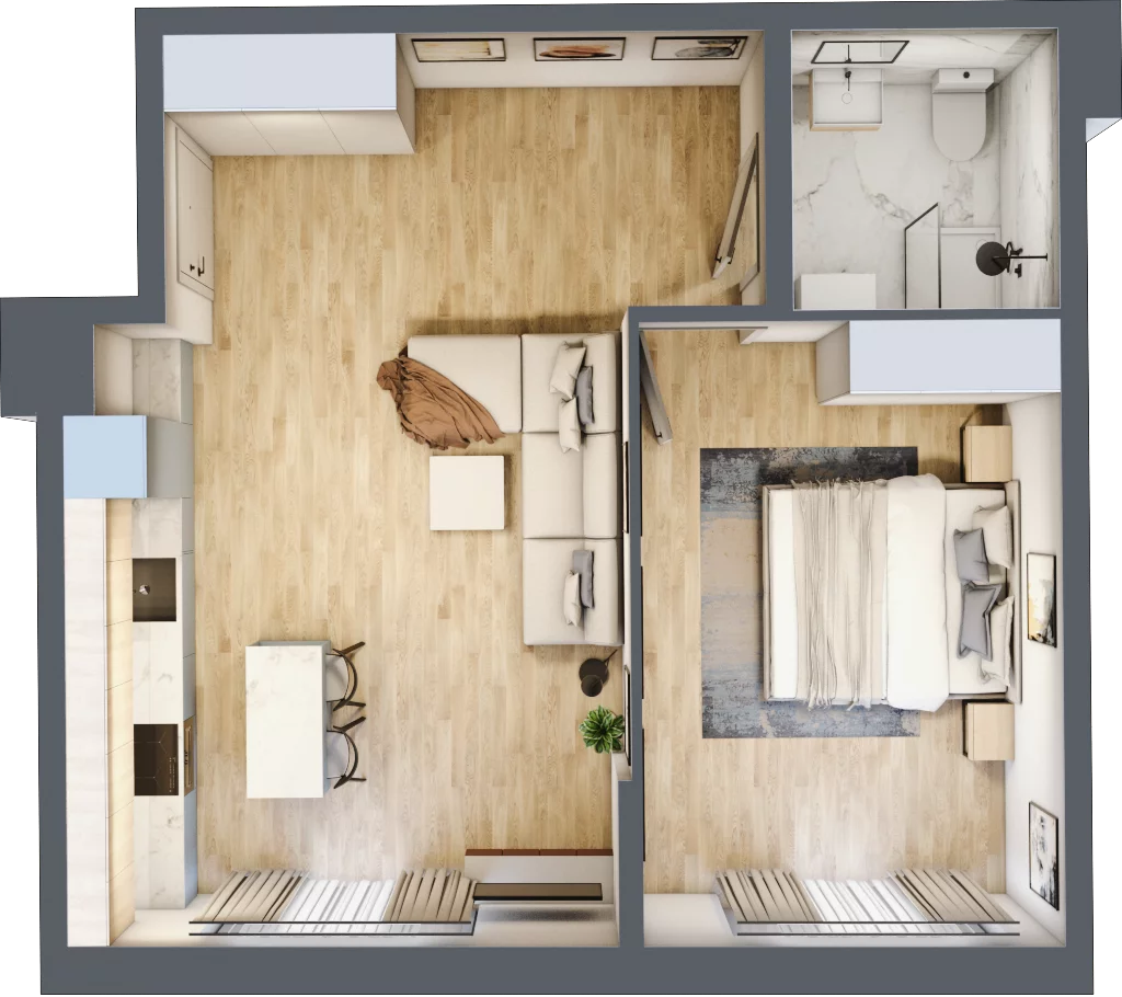 2 pokoje, mieszkanie 45,97 m², piętro 4, oferta nr 32, Stalowa 65 - przy metrze, Warszawa, Praga Północ, Nowa Praga, ul. Stalowa 65