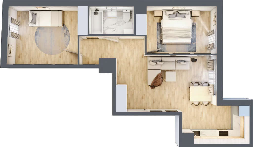 3 pokoje, mieszkanie 59,86 m², piętro 4, oferta nr 81, Stalowa 65 - przy metrze, Warszawa, Praga Północ, Nowa Praga, ul. Stalowa 65