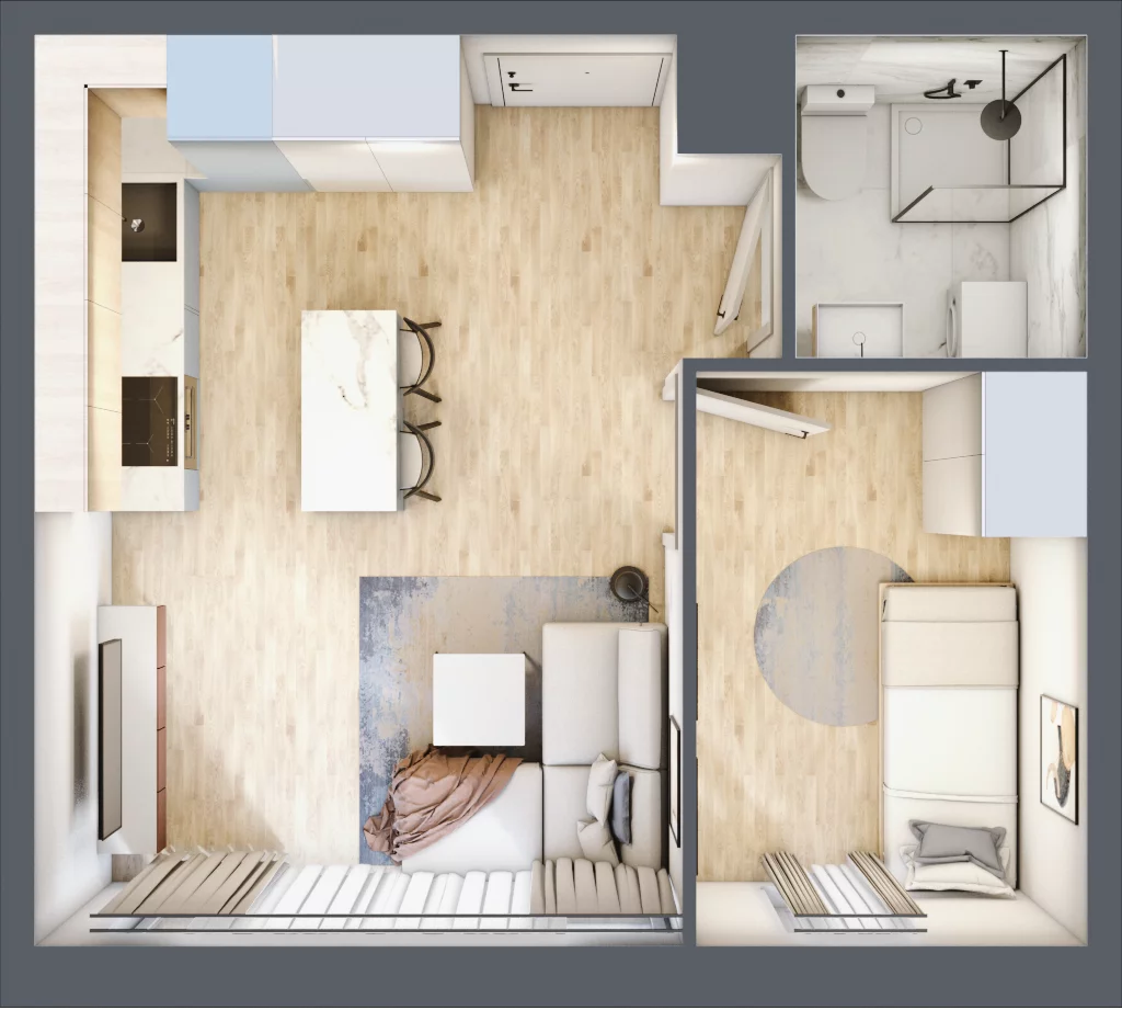 2 pokoje, mieszkanie 30,32 m², piętro 4, oferta nr 36, Stalowa 65 - przy metrze, Warszawa, Praga Północ, Nowa Praga, ul. Stalowa 65