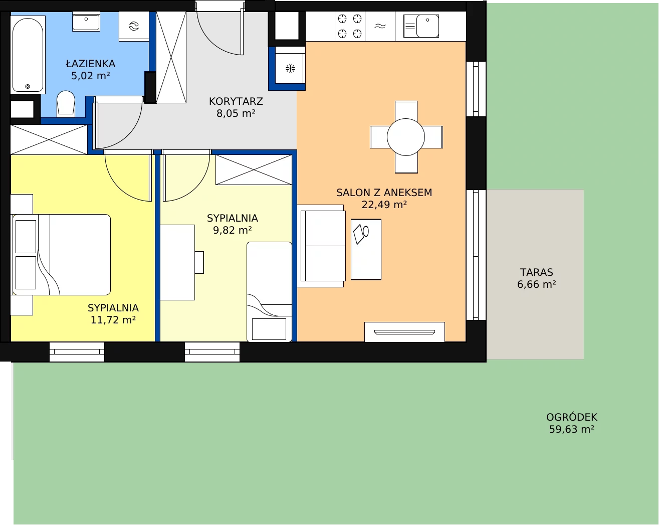 Zalety mieszkania 56.88 m², E_3