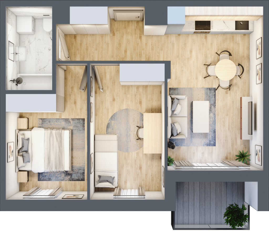 Mieszkanie 52,00 m², piętro 2, oferta nr E_21, 3 Ogrody, Zamienie, ul. Waniliowa