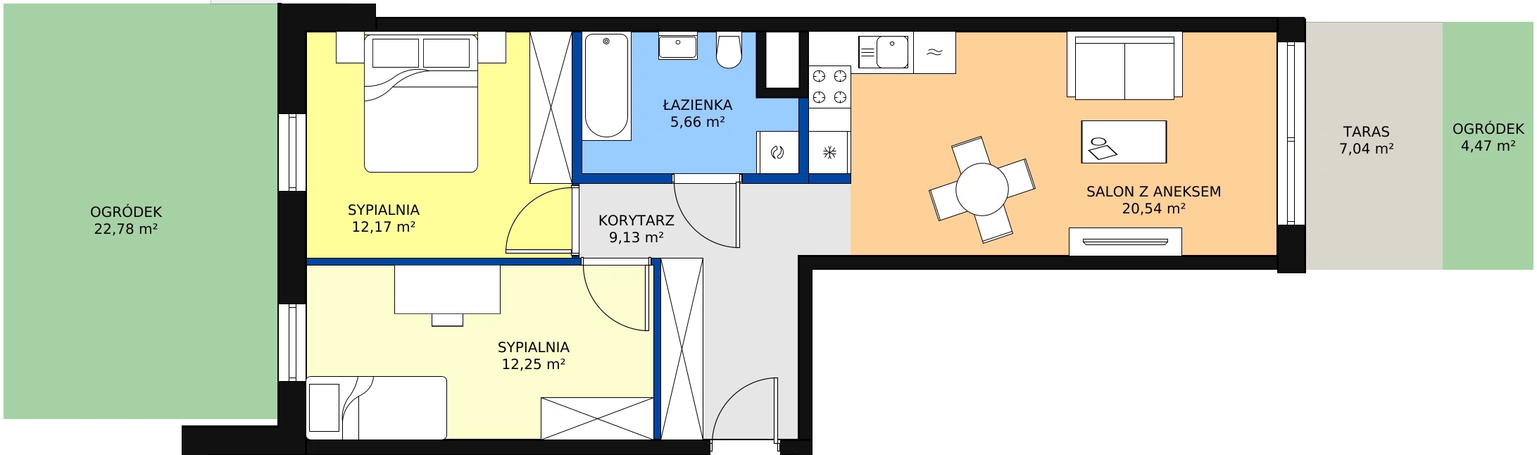 Zalety mieszkania 59.3 m², E_45