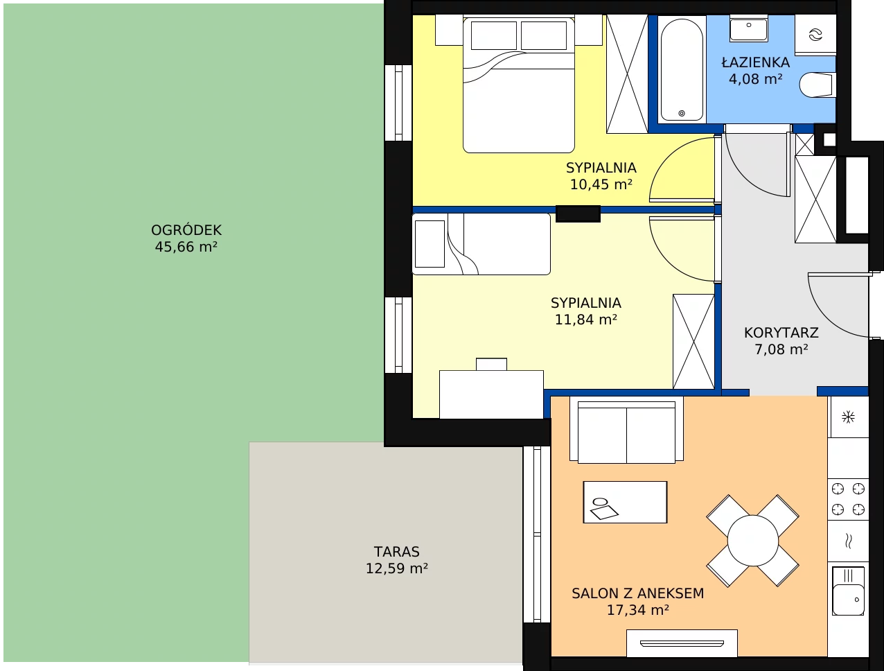 Zalety mieszkania 50.79 m², E_61