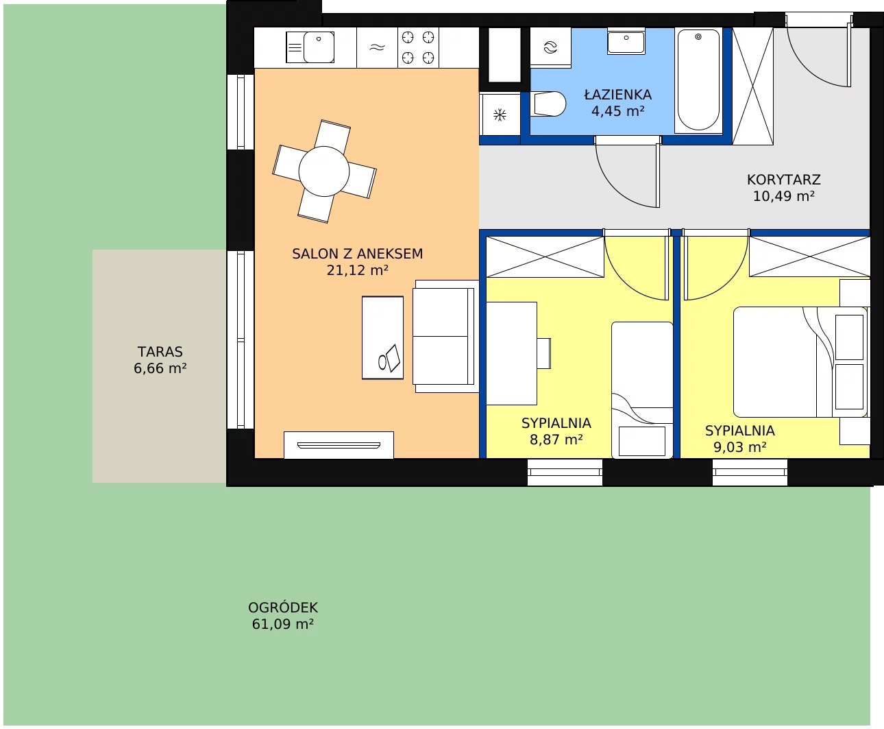 Zalety mieszkania 53.79 m², F_8
