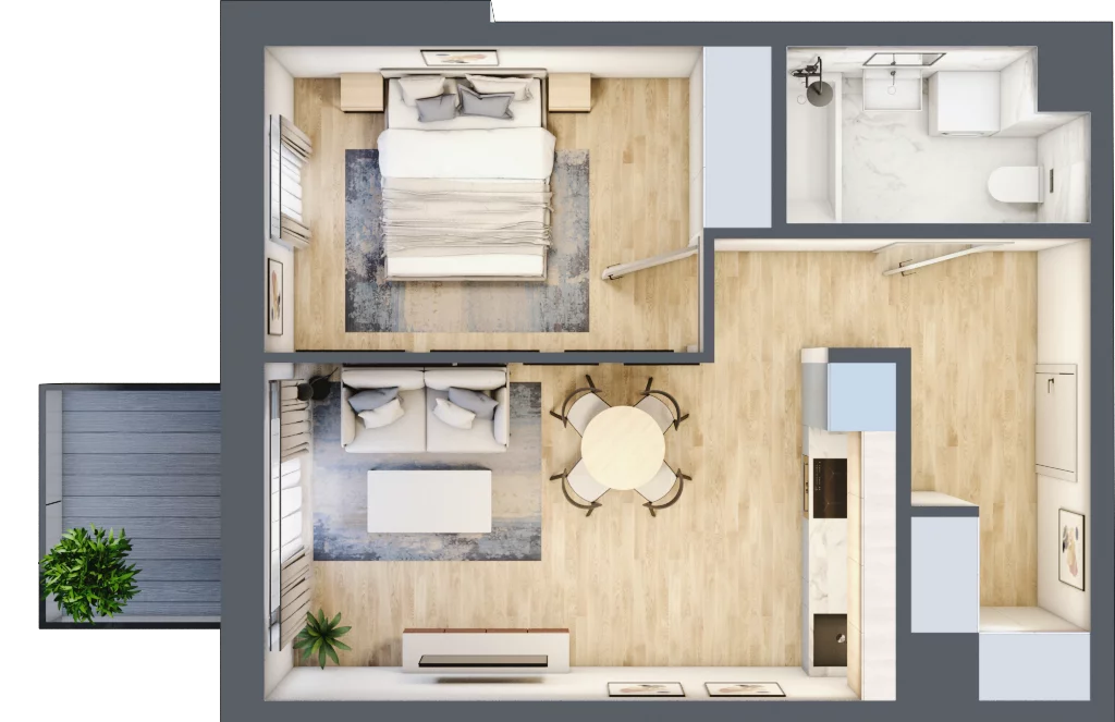 2 pokoje, mieszkanie 39,81 m², piętro 2, oferta nr G_13, 3 Ogrody, Zamienie, ul. Anyżkowa