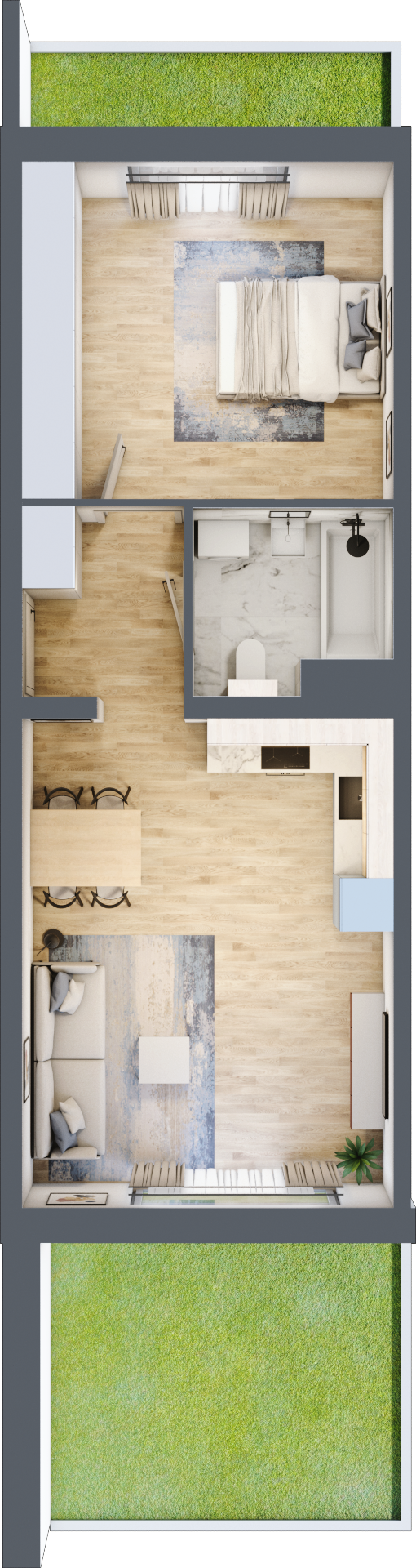 Mieszkanie 46,76 m², parter, oferta nr A/01, Rędzińska, Wrocław, Maślice, ul. Rędzińska