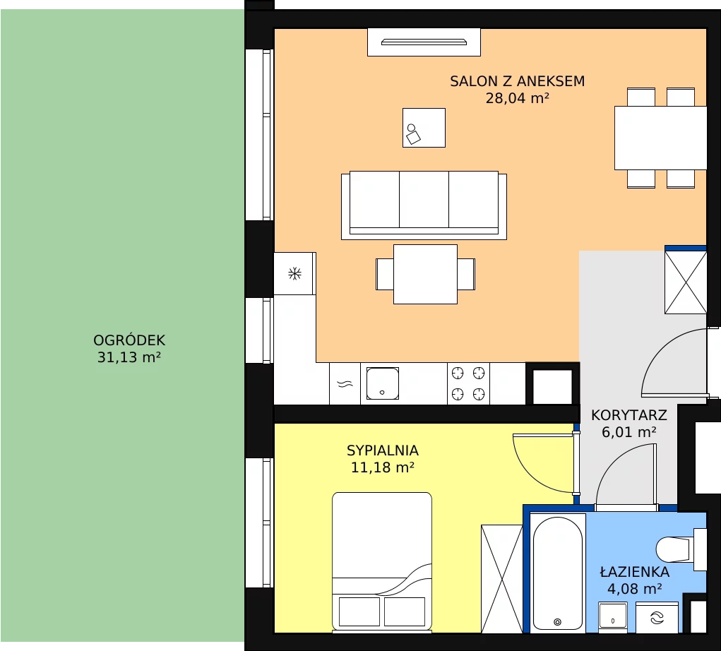 Zalety mieszkania 49.31 m², RD2/A/07