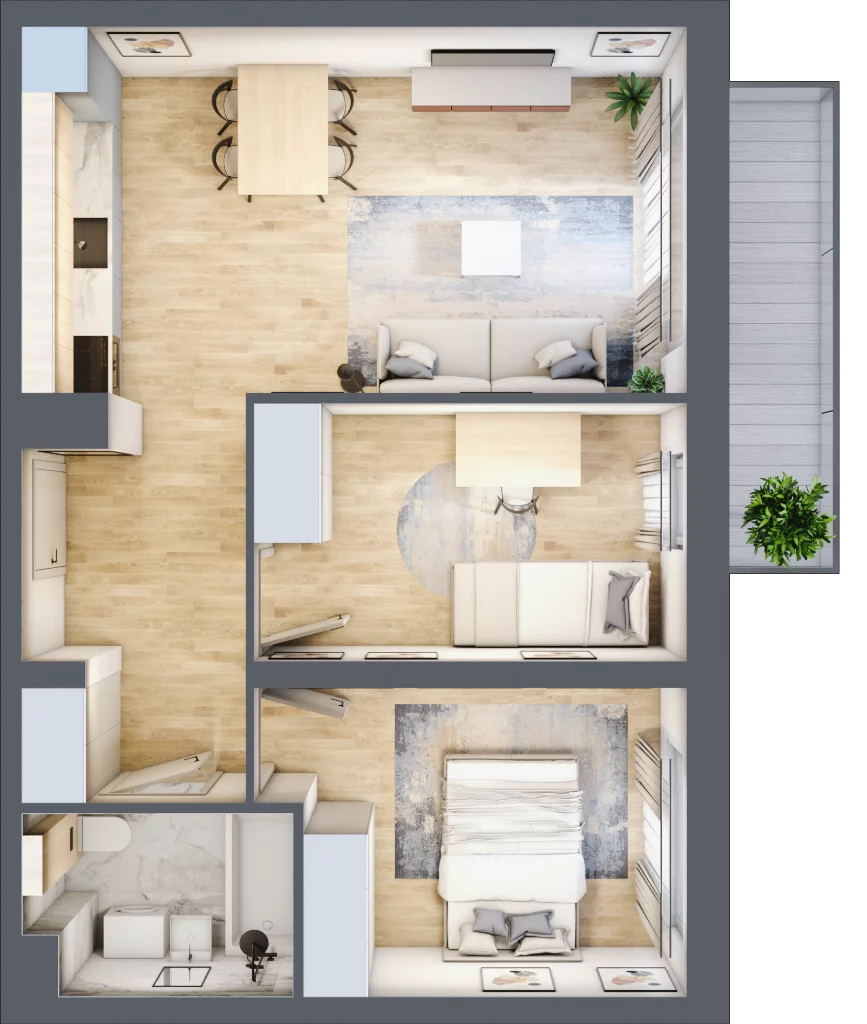 Mieszkanie 51,57 m², piętro 1, oferta nr RD2/A/12, Rędzińska, Wrocław, Maślice, ul. Rędzińska