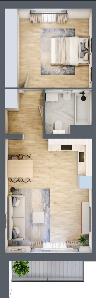 Mieszkanie 46,76 m², piętro 1, oferta nr A/19, Rędzińska, Wrocław, Maślice, ul. Rędzińska