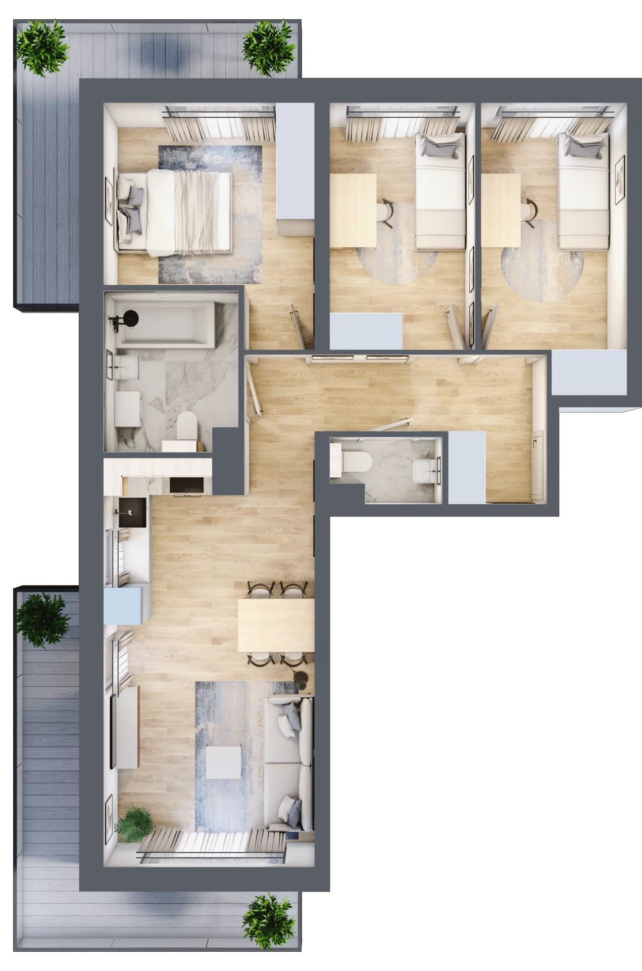 4 pokoje, mieszkanie 68,25 m², piętro 1, oferta nr RD2/D/14, Rędzińska, Wrocław, Maślice, ul. Rędzińska