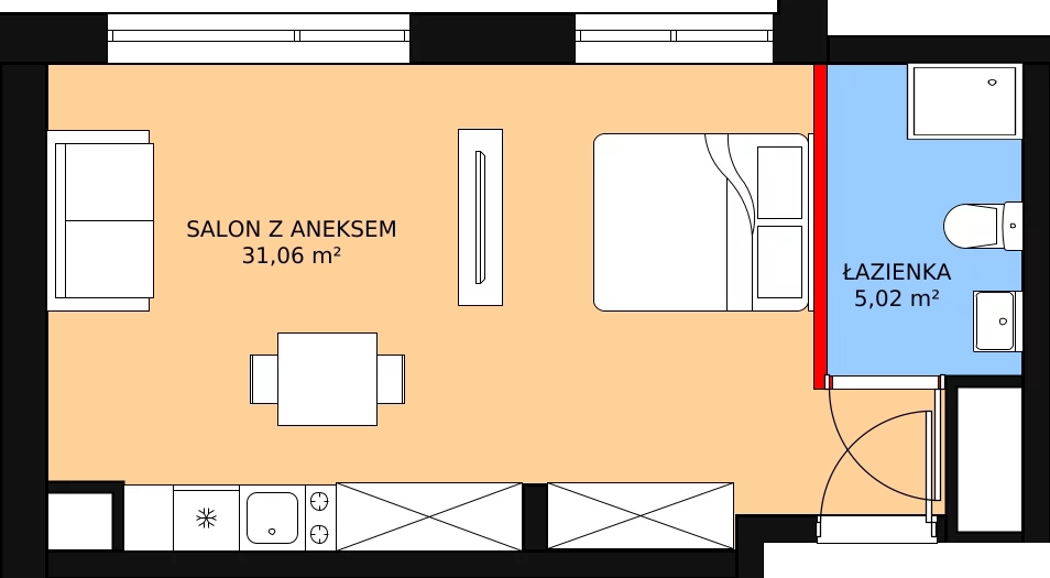 Mieszkanie 36,08 m², piętro 6, oferta nr KO1/B/7/91, Konopacka, Warszawa, Praga Północ, Nowa Praga, ul. Konopacka 12