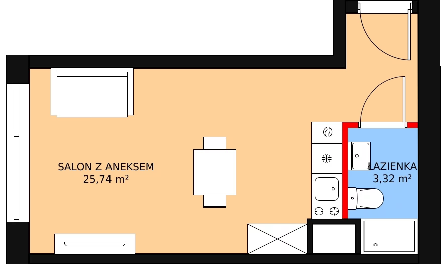 Mieszkanie 29,06 m², parter, oferta nr KO1/C/1/98, Konopacka, Warszawa, Praga Północ, Nowa Praga, ul. Konopacka 12