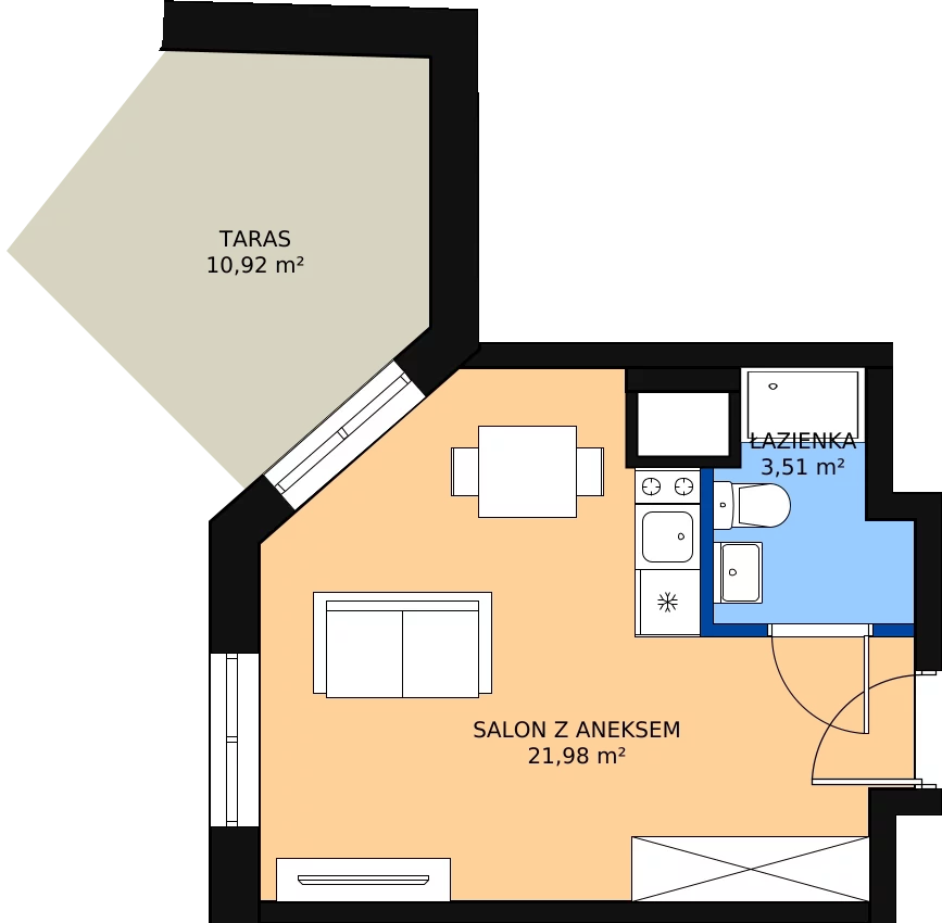 1 pokój, mieszkanie 25,31 m², piętro 7, oferta nr KO1/C/8/144, Konopacka, Warszawa, Praga Północ, Nowa Praga, ul. Konopacka 12