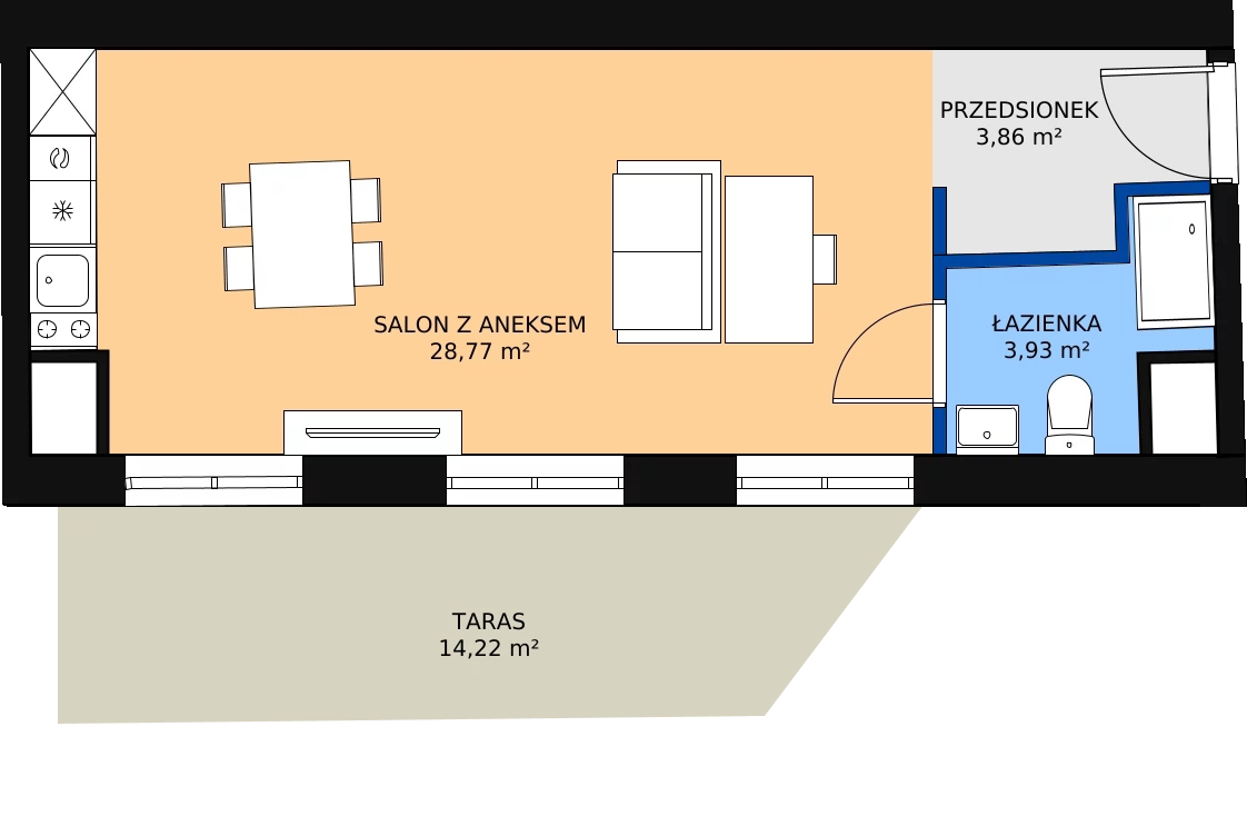 1 pokój, mieszkanie 36,22 m², piętro 7, oferta nr KO1/C/8/145, Konopacka, Warszawa, Praga Północ, Nowa Praga, ul. Konopacka 12
