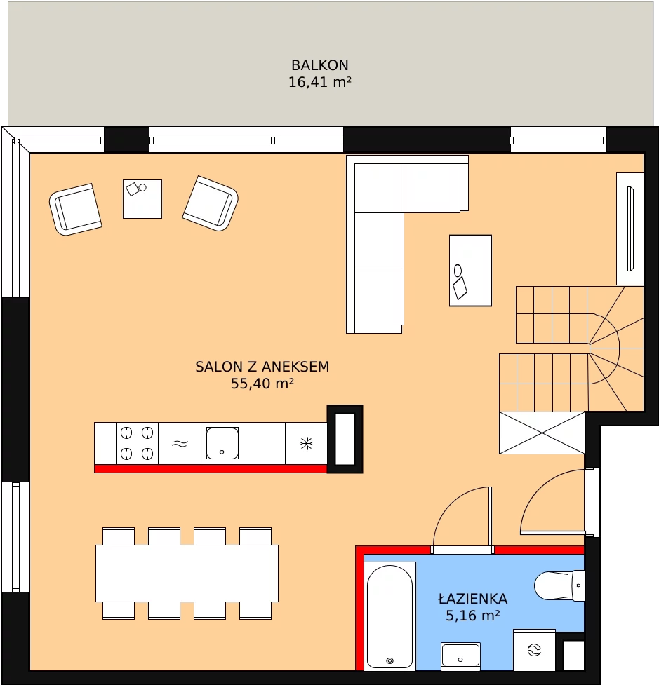 Mieszkanie 86,85 m², piętro 2, oferta nr 13/26, ASFALTOWA 13, Wrocław, Wojszyce, Krzyki, ul. Asfaltowa 13