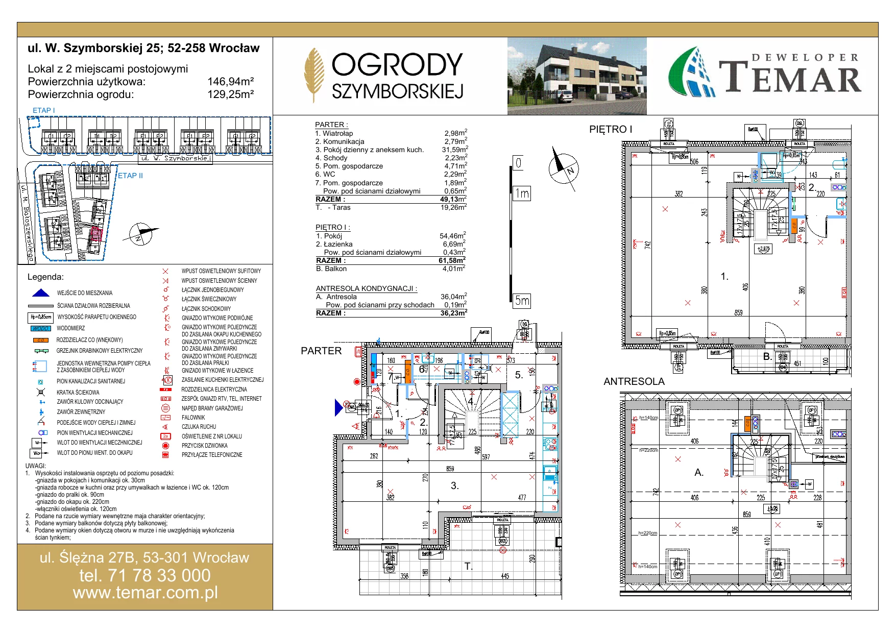 Dom 146,08 m², oferta nr 25, Ogrody Szymborskiej, Wrocław, Wojszyce, Krzyki, ul. W. Szymborskiej 2-43