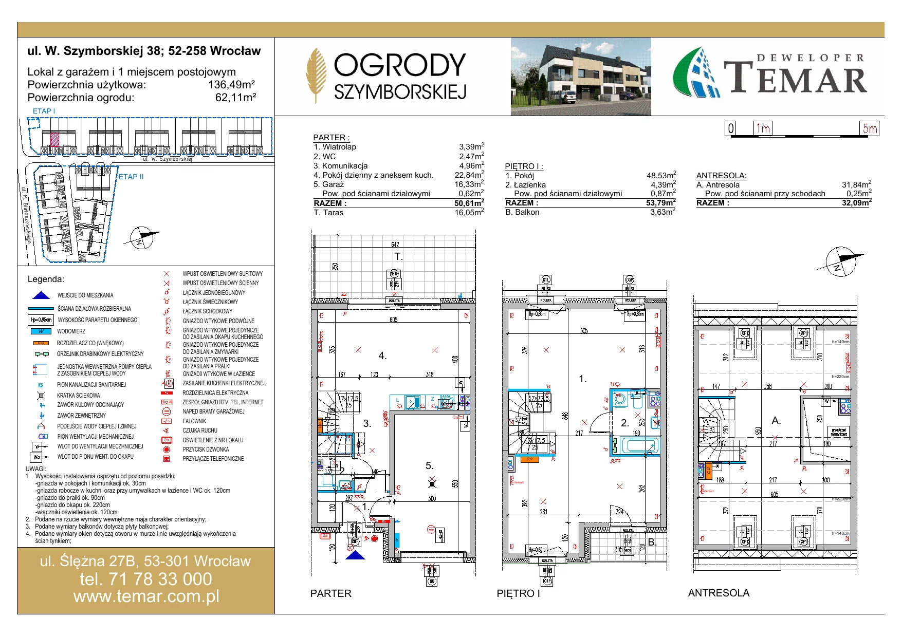 Dom 136,36 m², oferta nr 38, Ogrody Szymborskiej, Wrocław, Wojszyce, Krzyki, ul. W. Szymborskiej 2-43