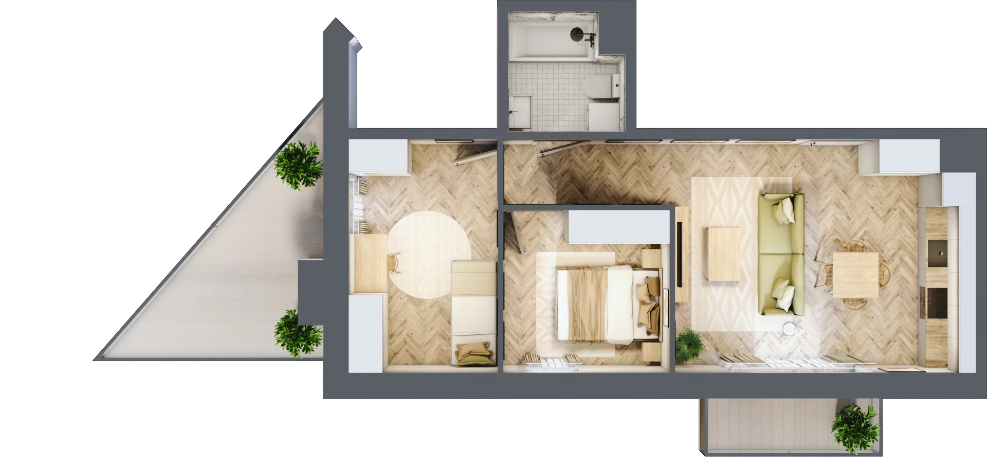 3 pokoje, mieszkanie 50,60 m², piętro 1, oferta nr B1.21, Wodociągowa - Etap VII, Sulejówek, ul. Wodociągowa 1/1A/1B