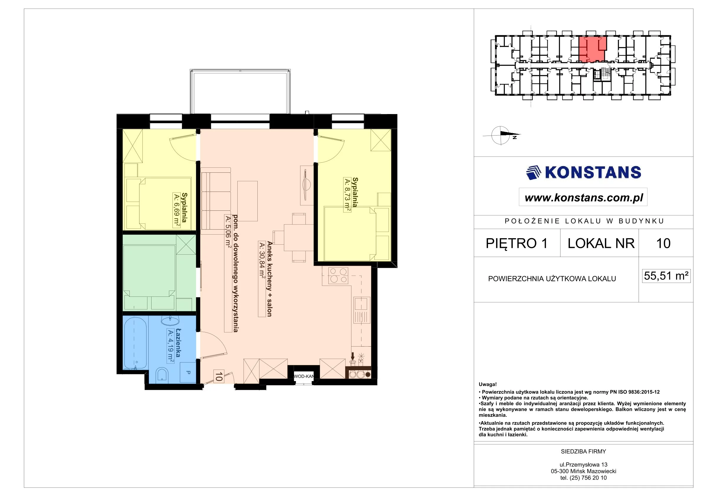 4 pokoje, mieszkanie 55,51 m², piętro 1, oferta nr 10, Gościniec 15, Warszawa, Wesoła, ul. Gościniec 15